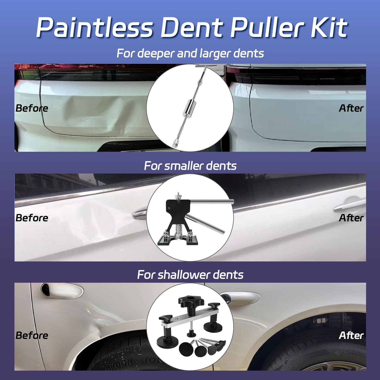 Detalle 2 de VEXTRO Dent Puller Kit PDR tools with Glue Gun