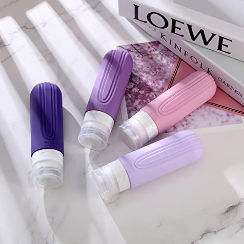 Thumbnail 8 de Mrsdry Travel Bottle Set: 90ml Silicone, Leak-Proof, BPA-Free, TSA-Approved (4 Pack)