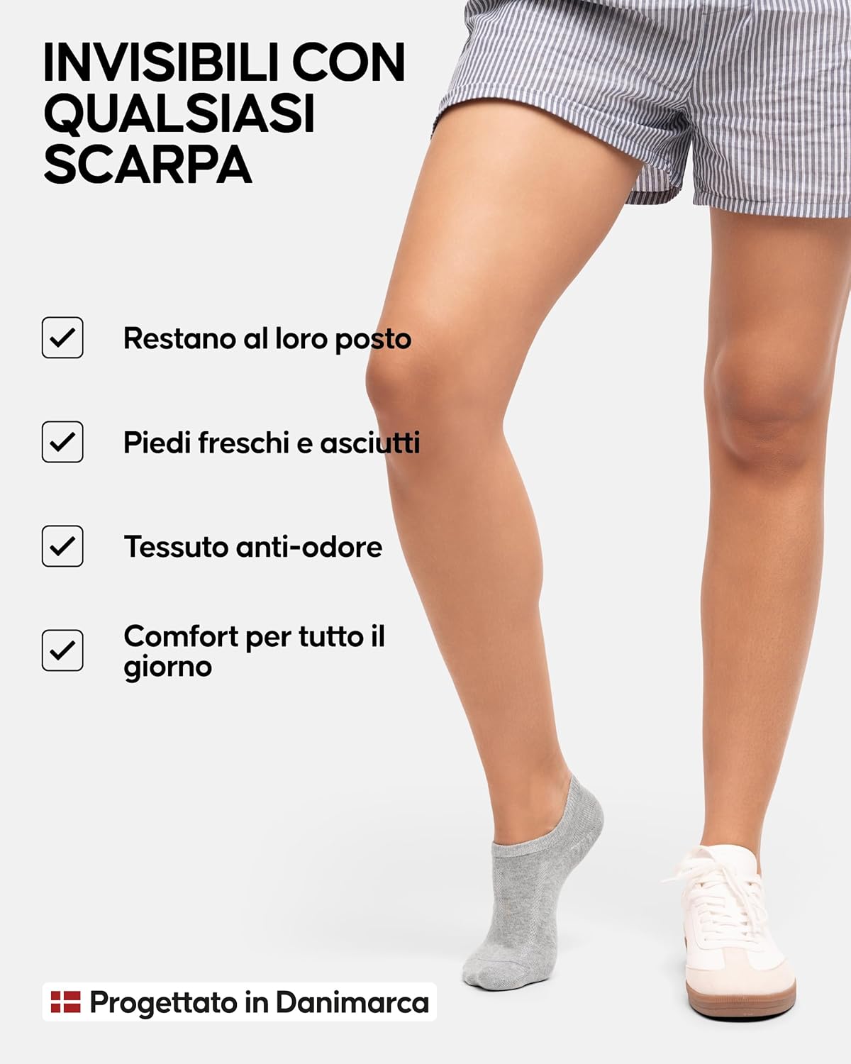 Thumbnail 2 de DANISH ENDURANCE Fantasmini Uomo Cotone – 6 Paia invisibili e traspiranti, unisex