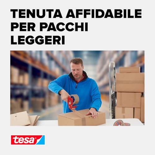 Detalle de Tesapack 64014 PP Nastro Adesivo Marrone – 66 m x 50 mm, confezione da 6 rotoli