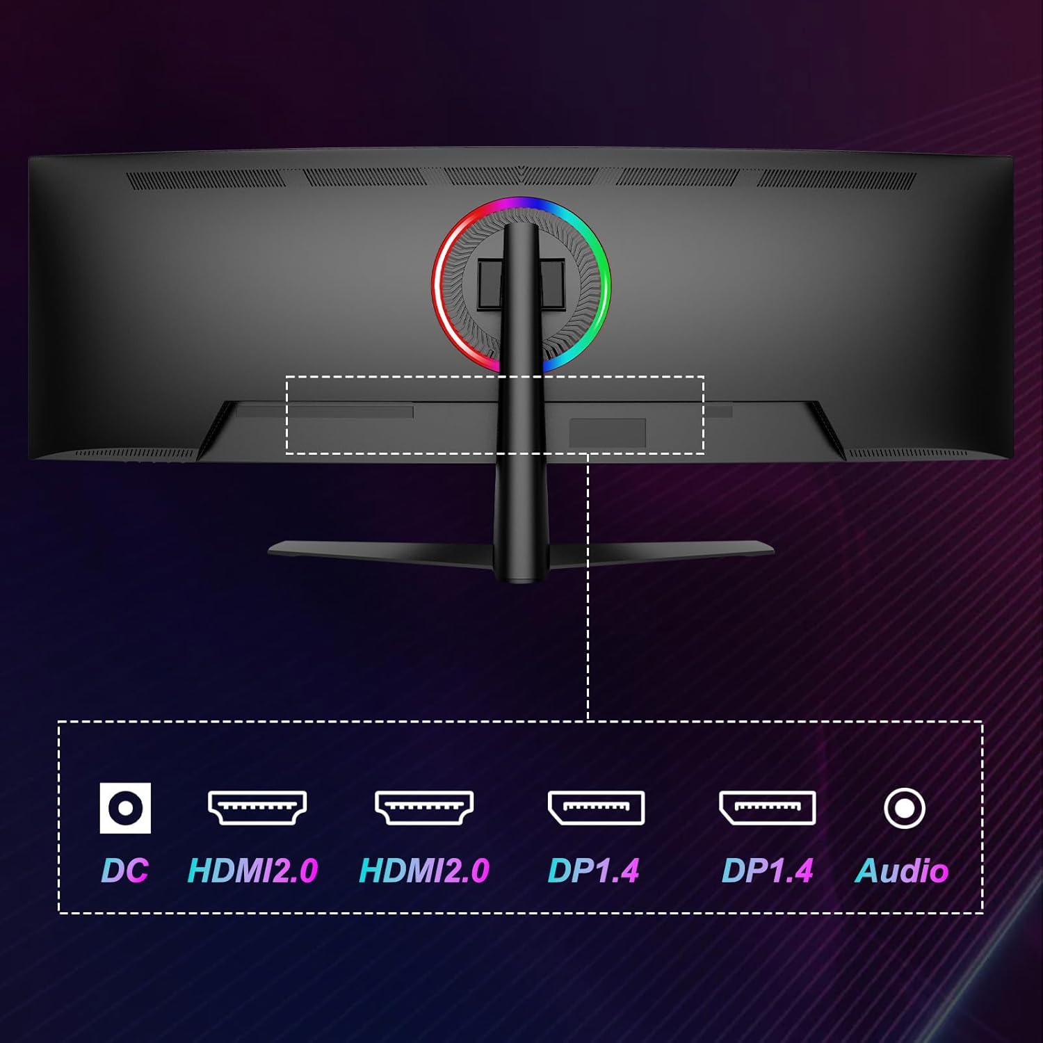 Thumbnail 4 de Gawfolk 44.5-inch Dual QHD curved gaming monitor (1500R) with 200Hz, RGB backlight and PBP/PIP