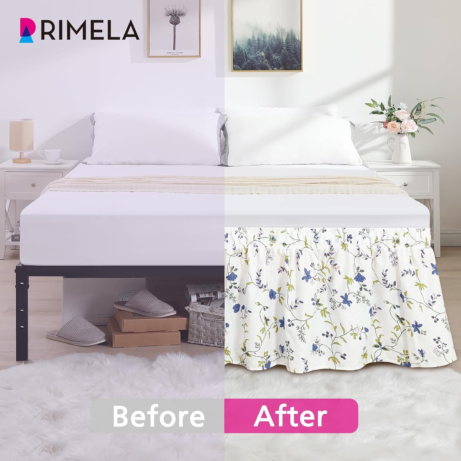 Detalle 2 de Sweet Blueberry Queen Bed Skirt, 15-Inch Drop