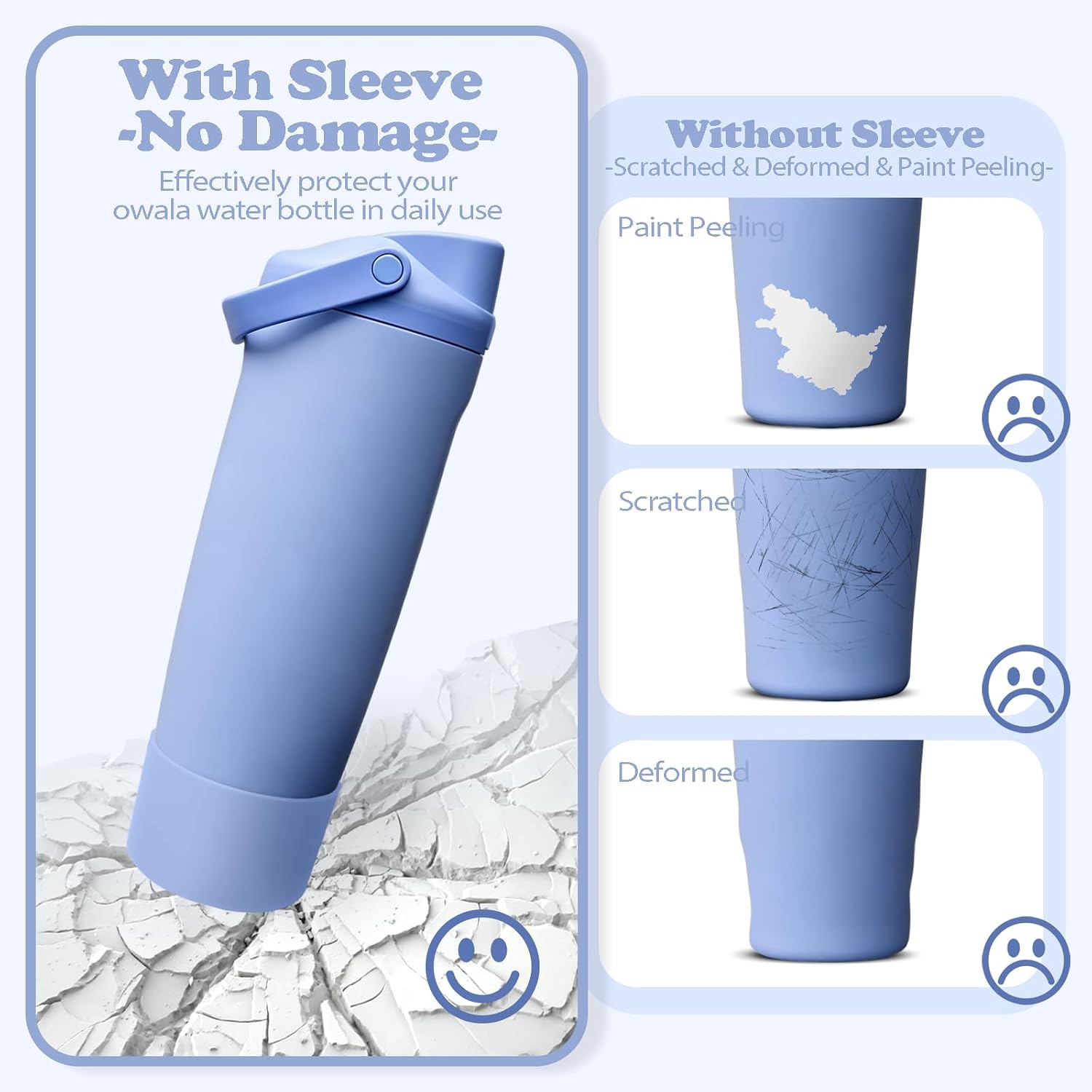 Detalle de Kaitiaki OWSB1201 Silicone Boot for Owala FreeSip Sway, 30oz & 40oz