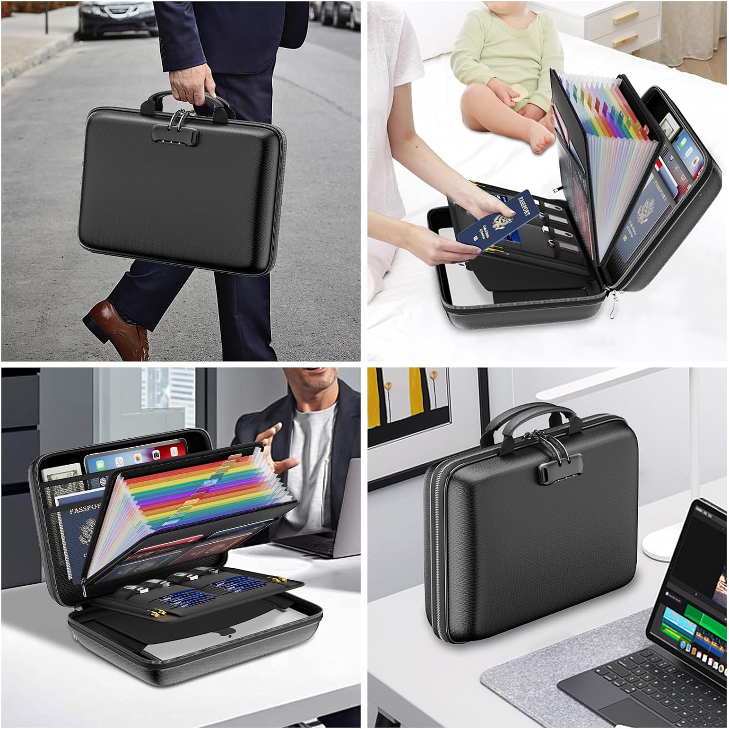 Detalle 2 de DocSafe DS0105 Fireproof File Organizer, Hard Shell, 13 Pockets and Combination Lock