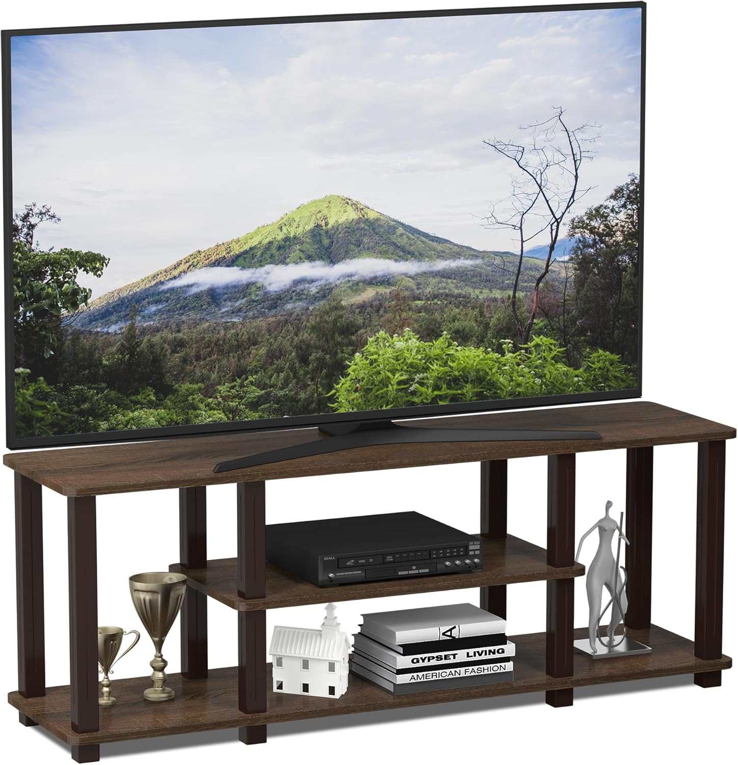 Thumbnail 6 de Furinno Supporti TV senza Attrezzi in Legno French Oak Grey/Black (47)