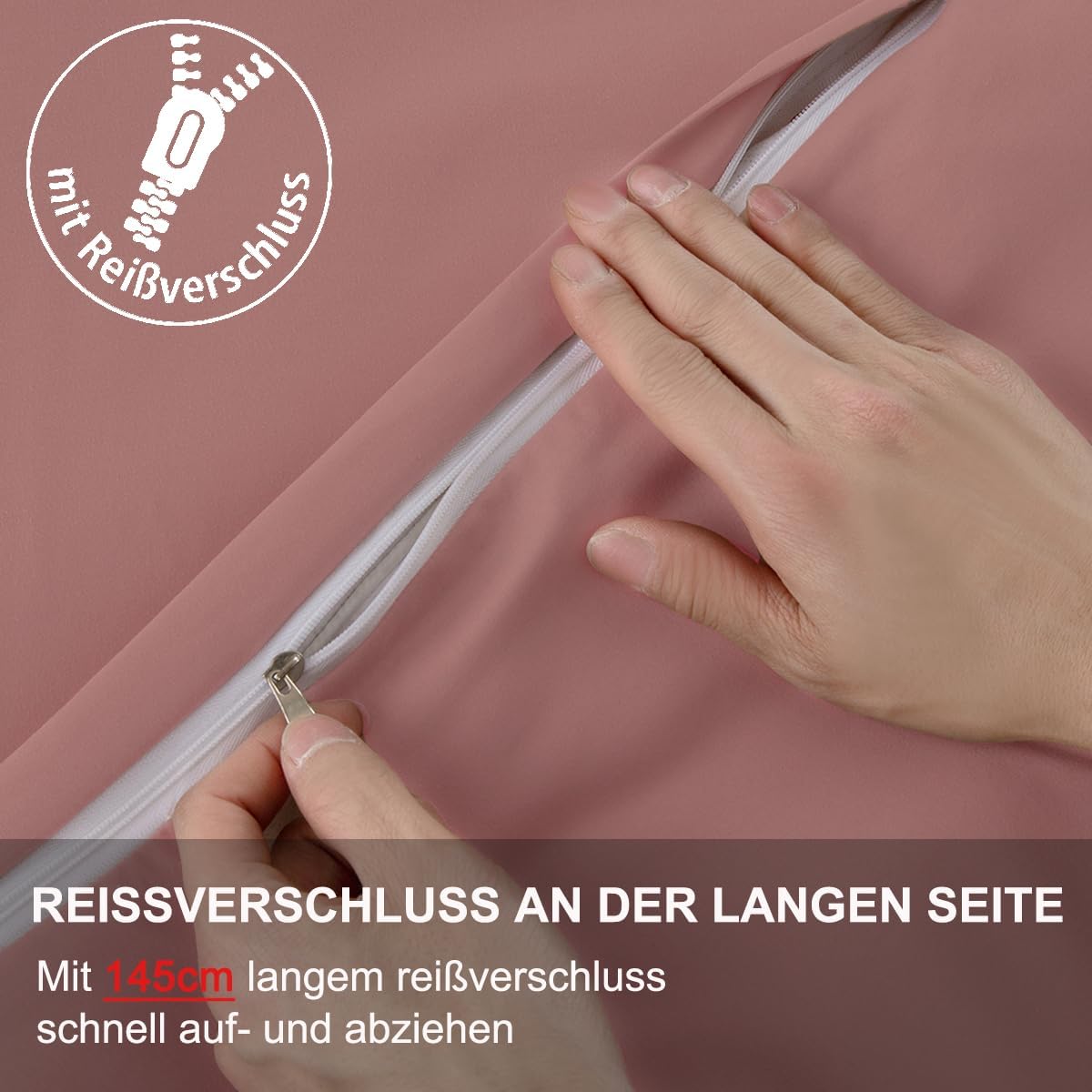 Detalle 1 de Beqnat Seitenschläferkissen Bezug 40x145