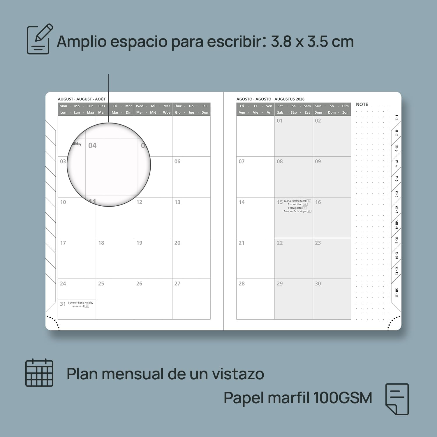 Thumbnail 3 de POPRUN Agenda 2026 Semana Vista 16 x 10,5 cm