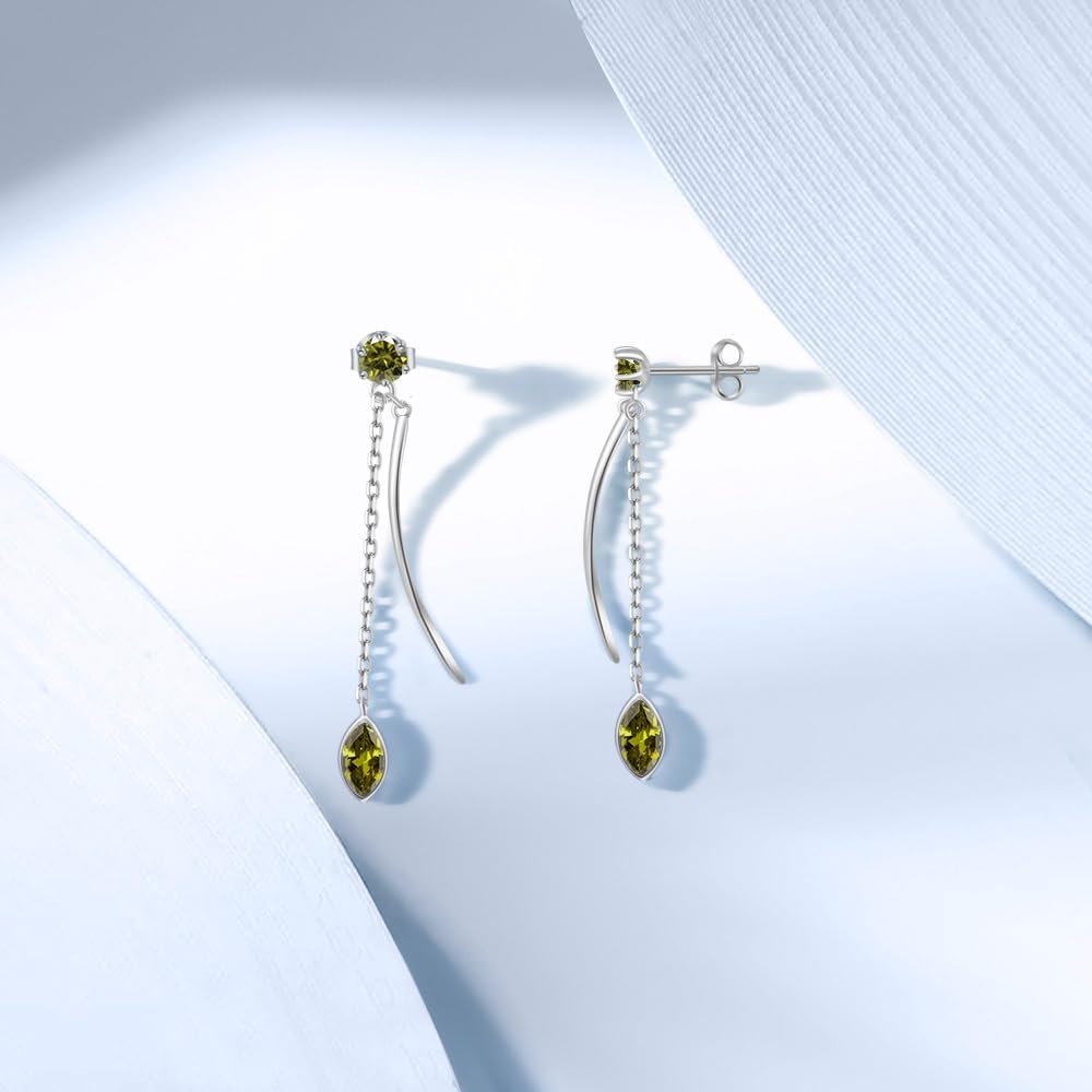 Thumbnail 1 de PHNIBIRD Boucles d’oreilles femme argent 925 avec pierre de naissance – forme goutte