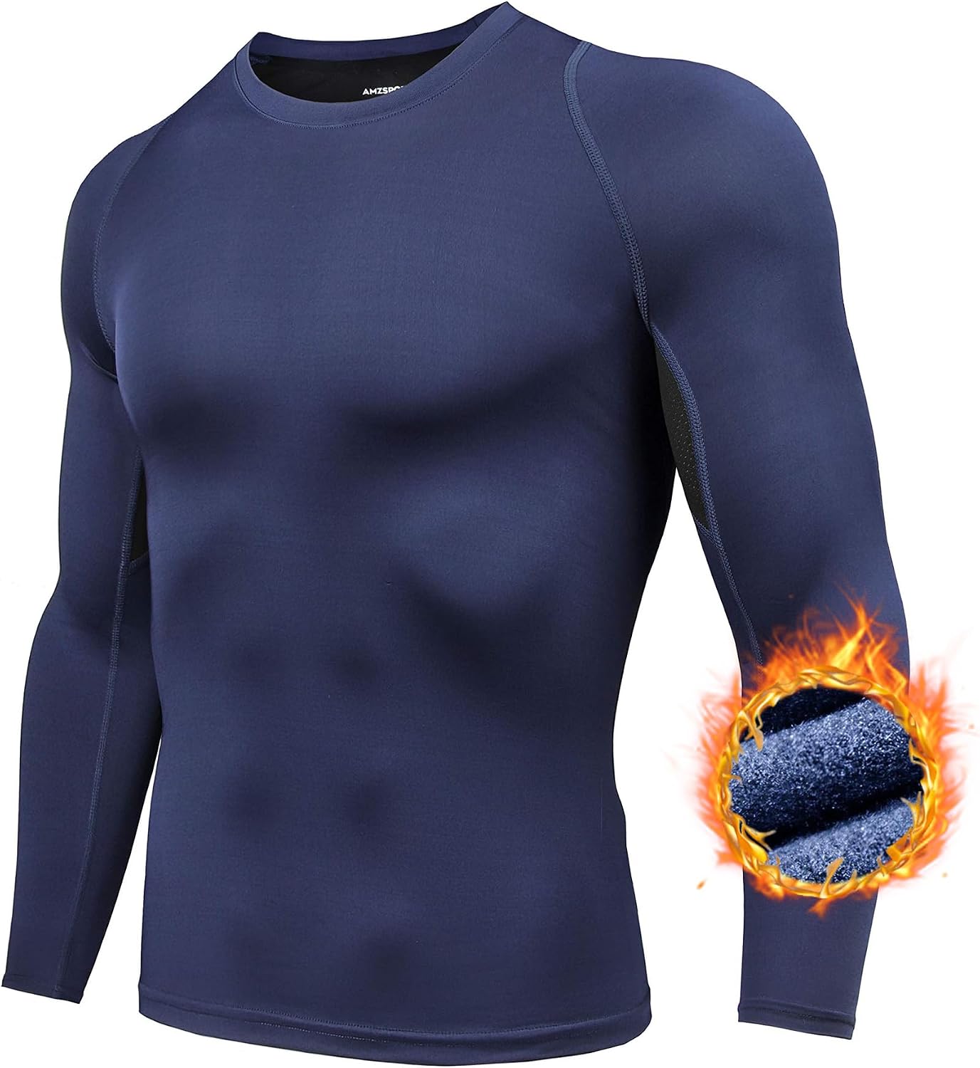 Detalle 1 de AMZSPORT Camicia a compressione uomo maniche lunghe