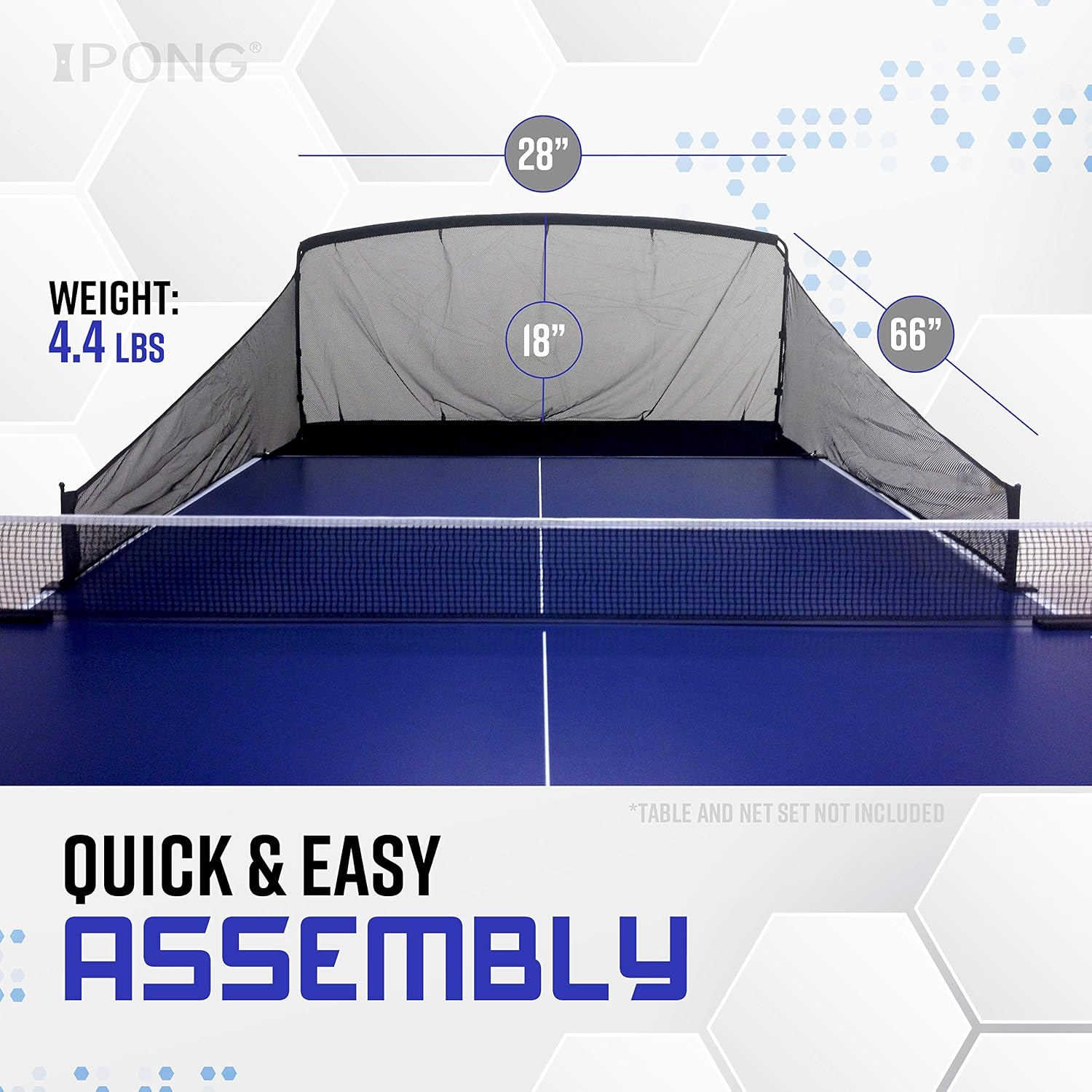 Detalle 2 de iPong by JOOLA Carbon Fibre Table Tennis Ball Catch Net with Side Netting