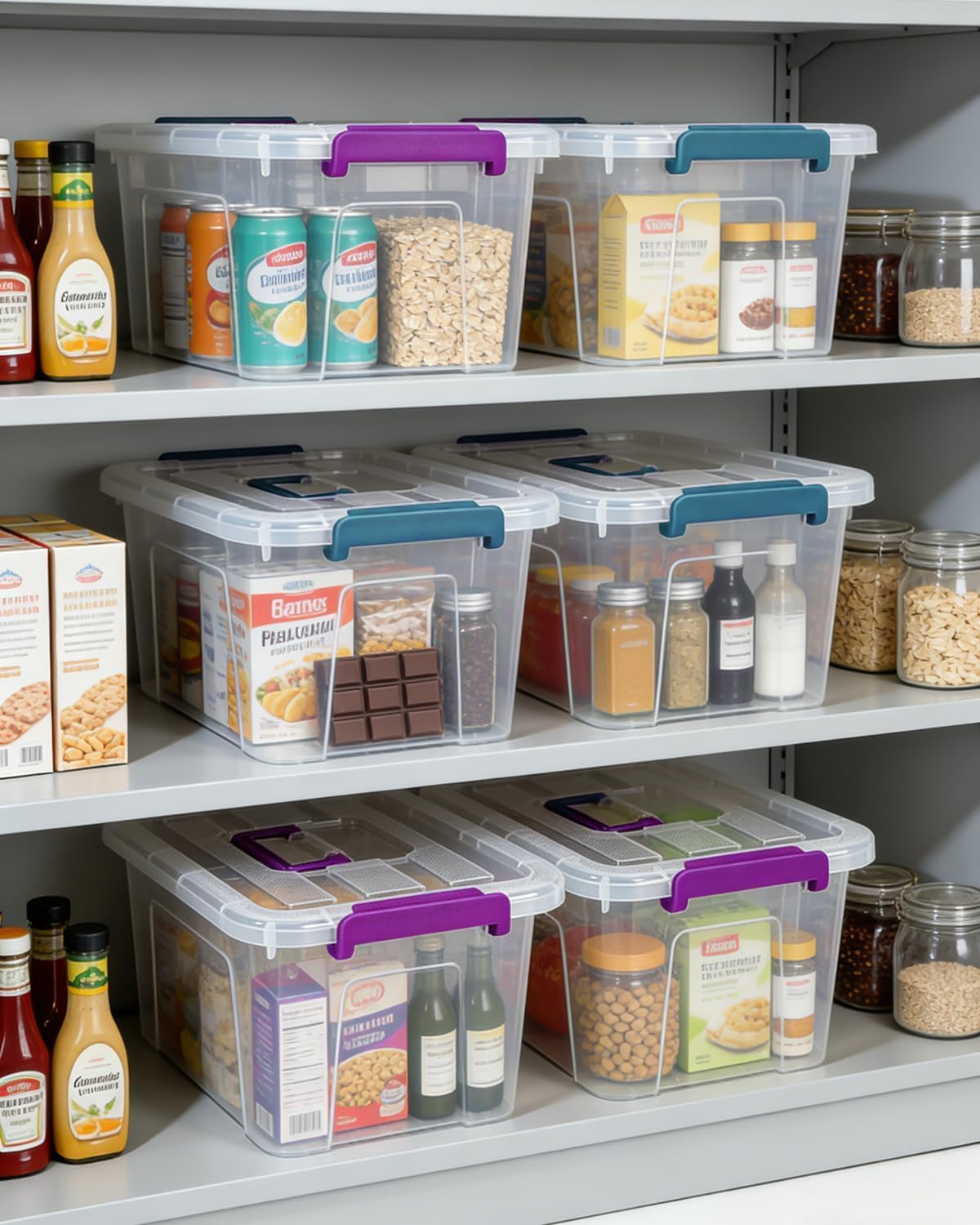 Detalle de NUMIFUN Plastic Storage Bins, 7-Quart
