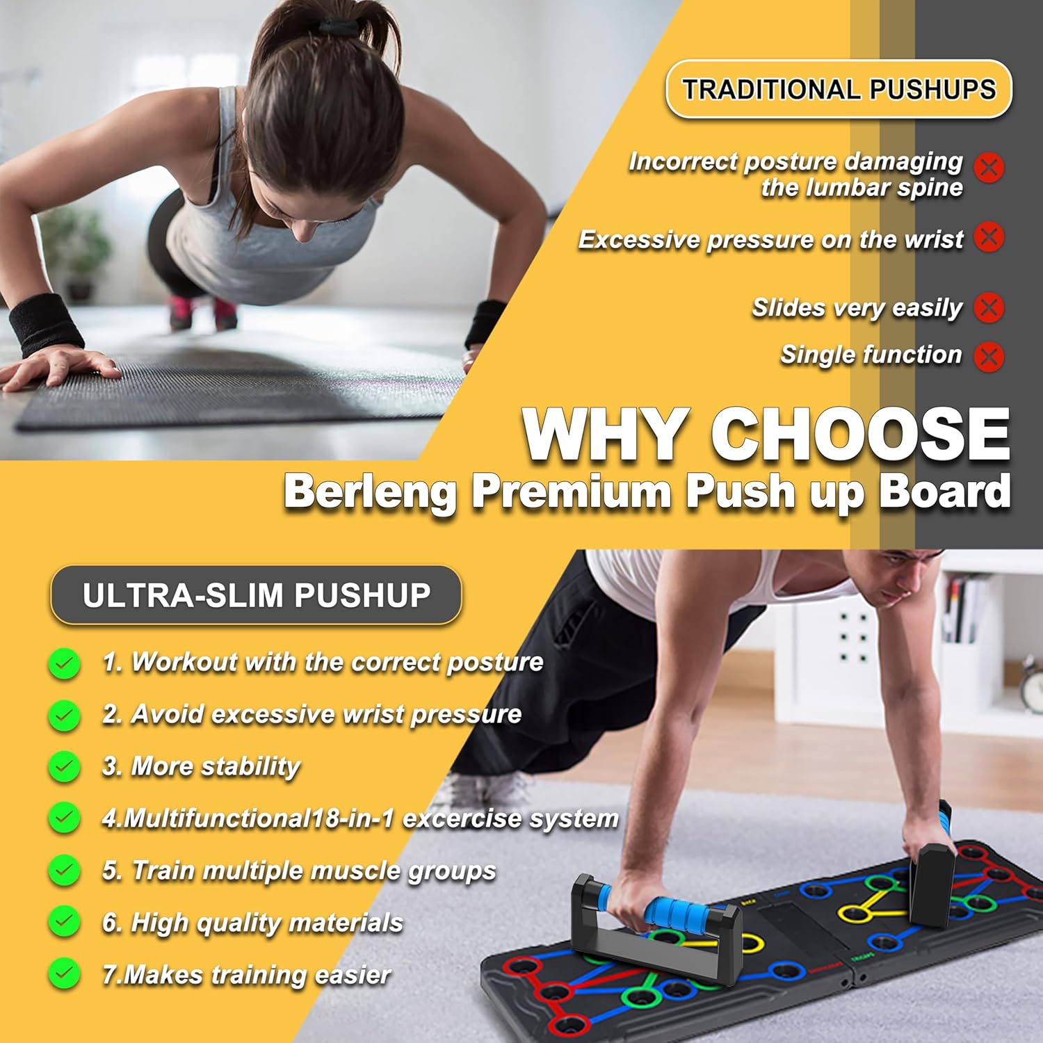Detalle 2 de Solid Push Up Board 15-in-1 Workout System