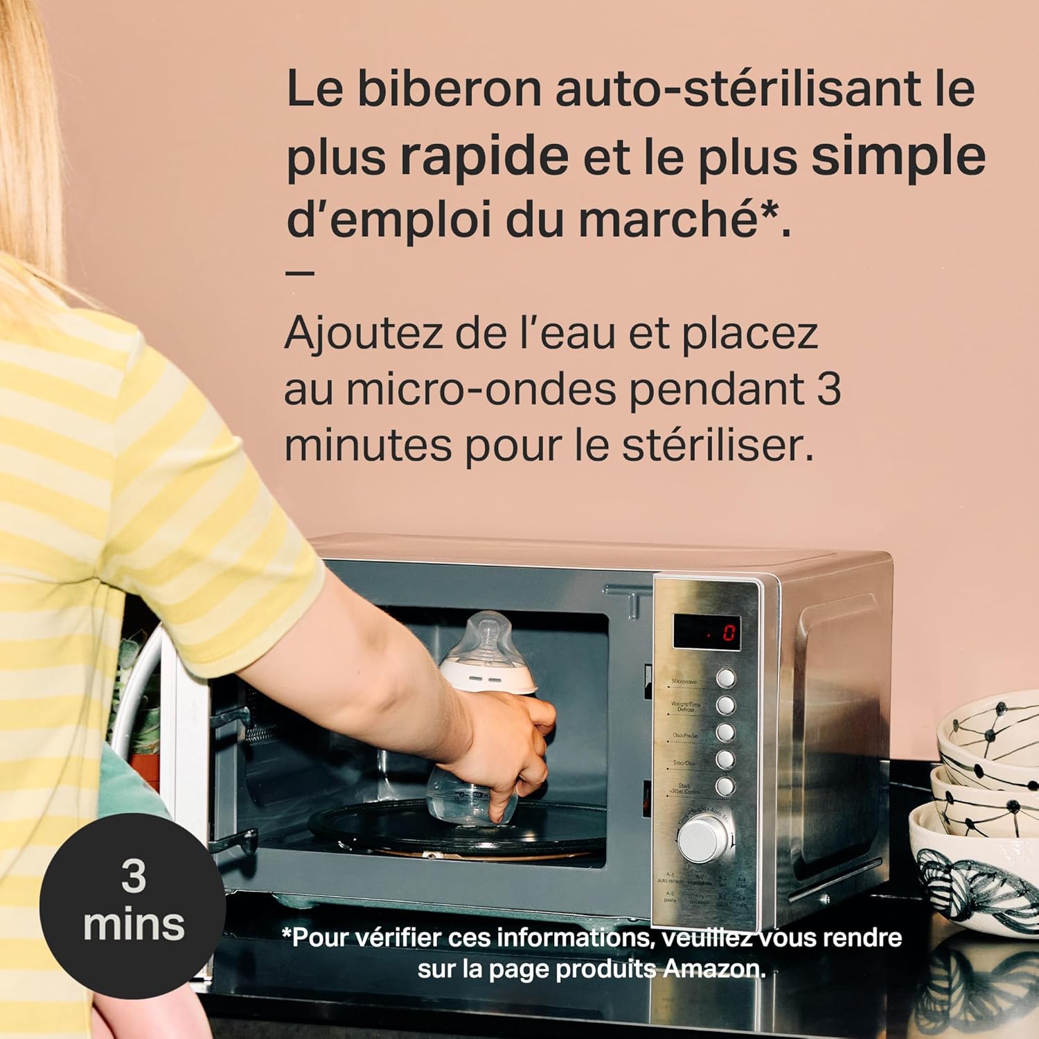 Thumbnail 6 de Lot de 3 biberons anti-colique Tommee Tippee Natural Start 260 ml – tétine débit lent forme sein