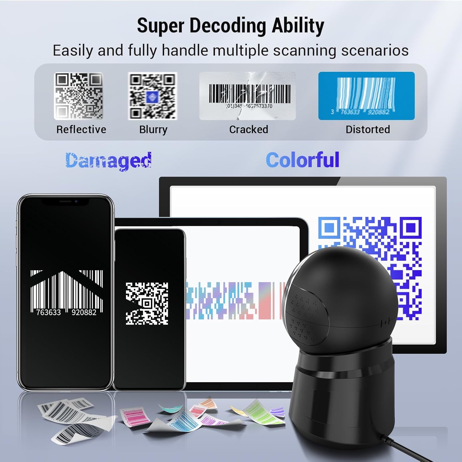 Thumbnail 4 de Tera 9000 Desktop Omnidirectional Barcode Scanner