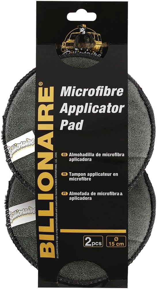 Thumbnail 1 de Lot de 2 applicateurs en microfibre S SUMEX Billionaire (éponge douce) 15 cm pour cire et polissage