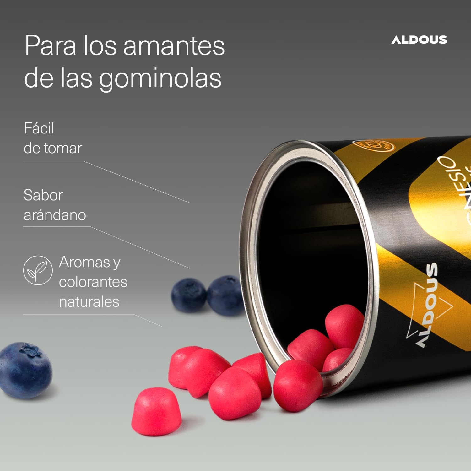 Detalle 1 de Aldous Citrato de Magnesio Gominolas 225 mg + Vitamina C 45 mg