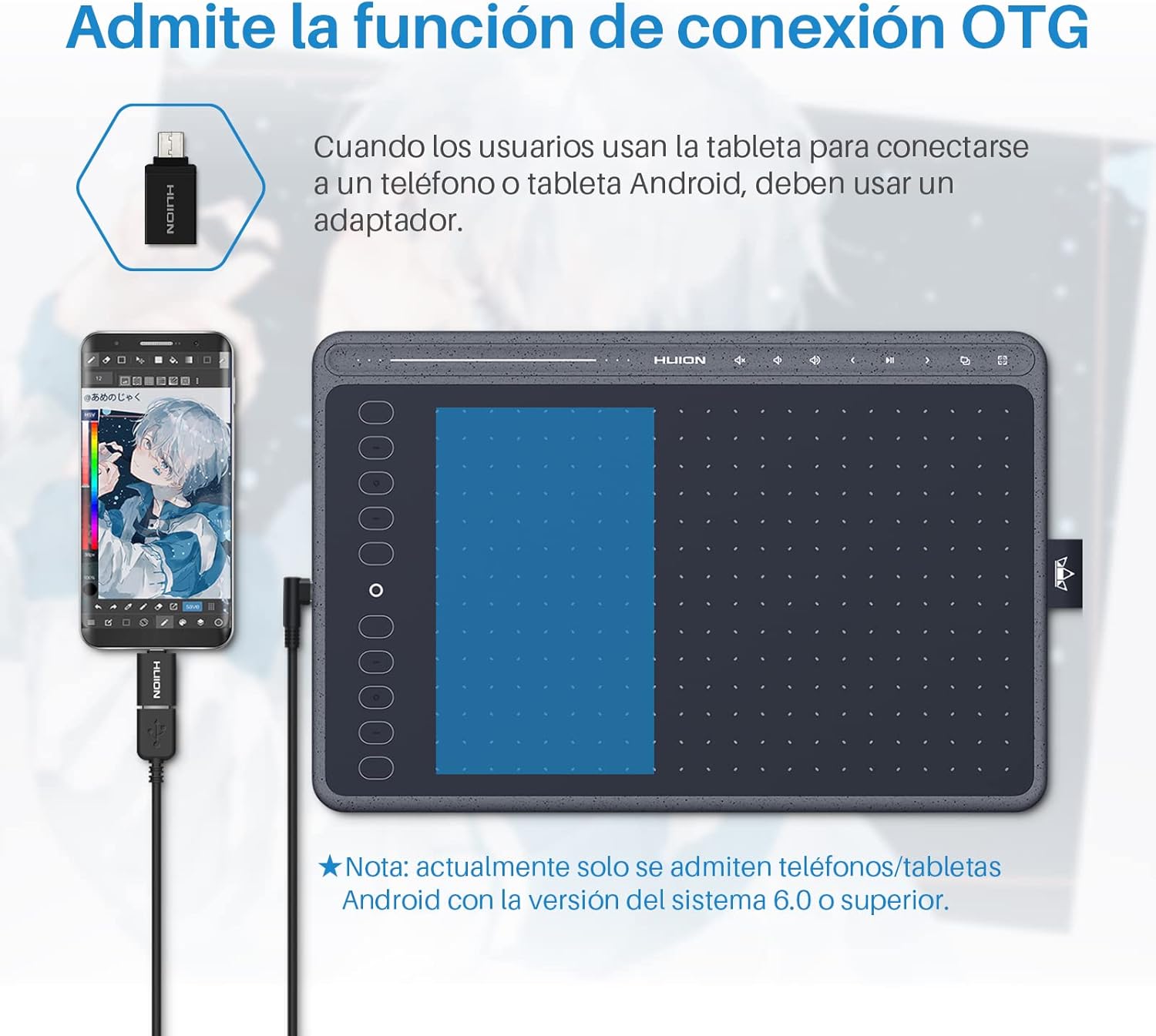 Thumbnail 3 de HUION HS611 Tableta Gráfica con Lápiz PW500 🎨