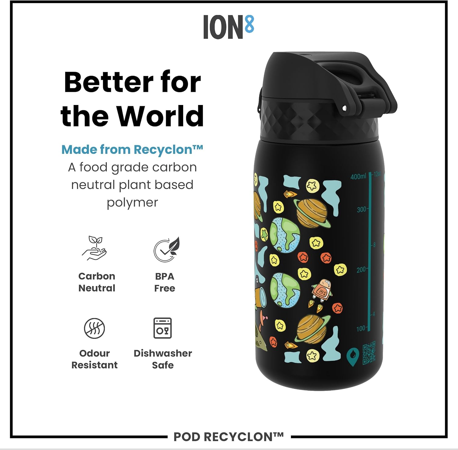 Thumbnail 4 de Ion8 Small Water Bottle: Leak-Proof, Easy-Open Flip Lid for Kids