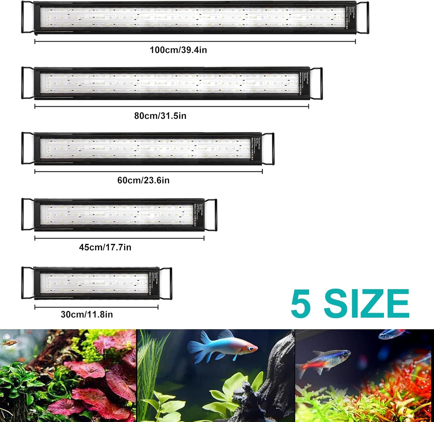 Discoball Fish Tank Light: LED Aquarium Illumination for Freshwater and Saltwater Setups (45cm)