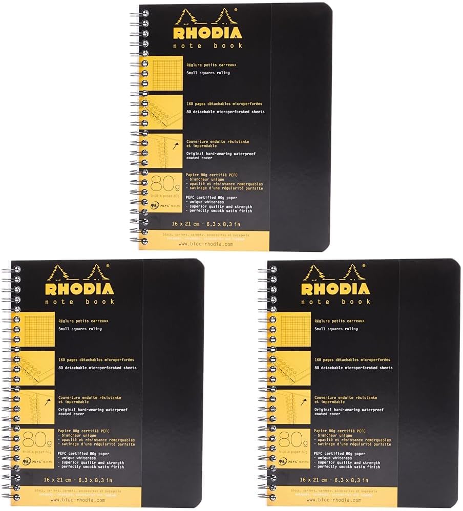 Thumbnail 1 de Rhodia 19342C Lot de 5 cahiers A5+ 160 pages 📒