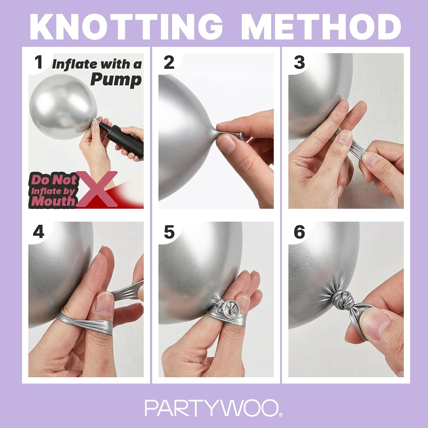 Thumbnail 6 de PartyWoo Lavender Balloons 140 Count