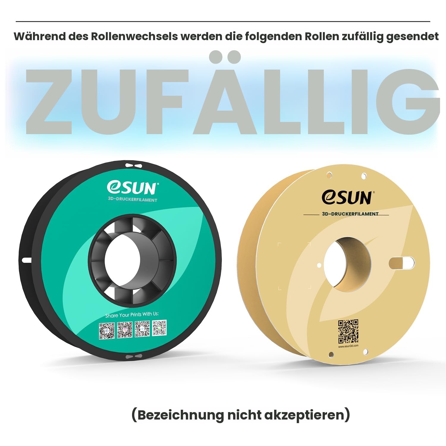 Detalle 2 de eSUN ABS+ Filament 1kg 1.75mm Kaltes Weiß
