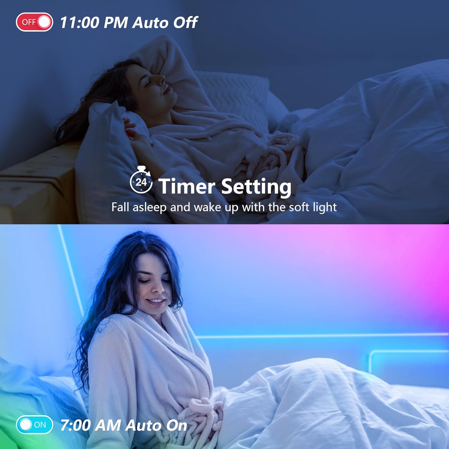 Thumbnail 4 de SINWE 30M LED Strip Lights with Music Sync, 44-Key Remote and App Control