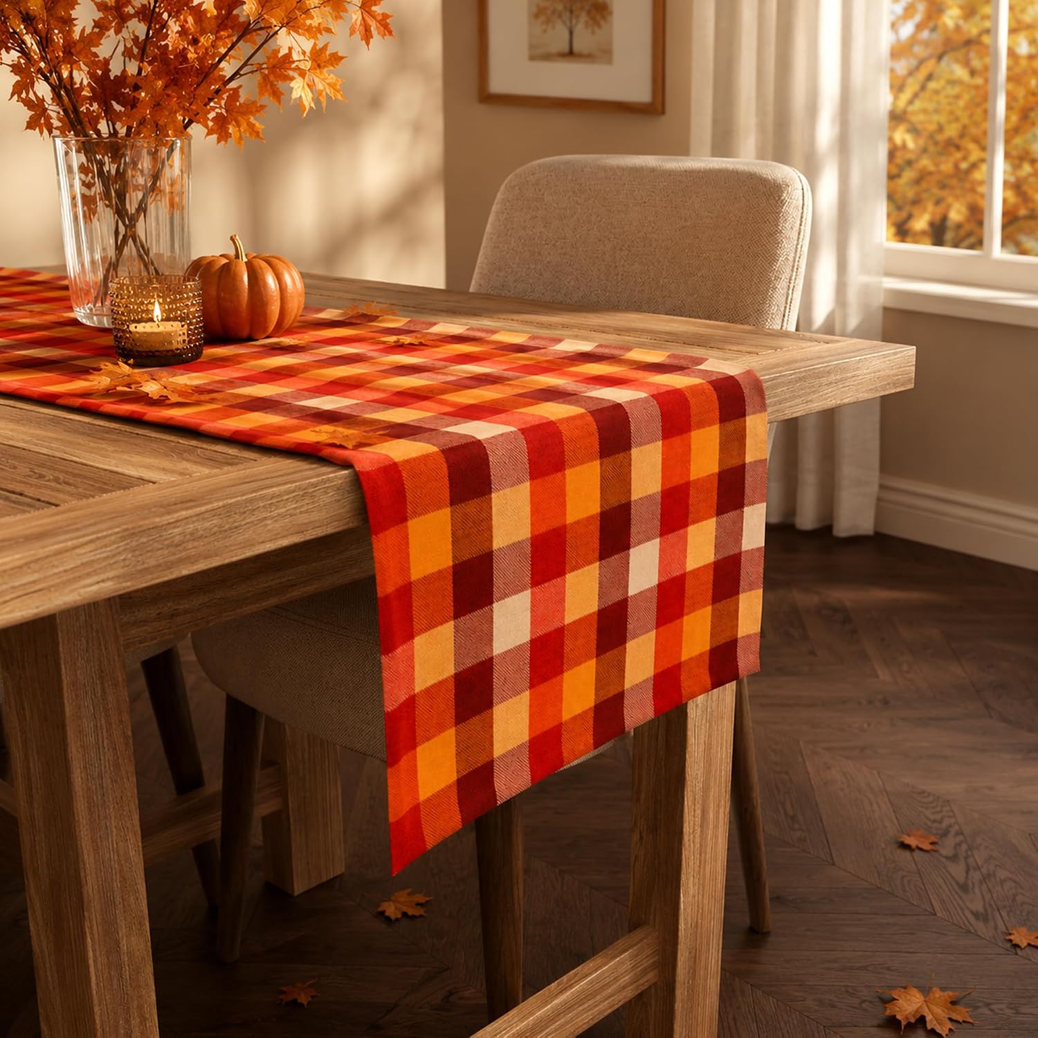 Thumbnail 3 de Plaid Table Runner, Polyester