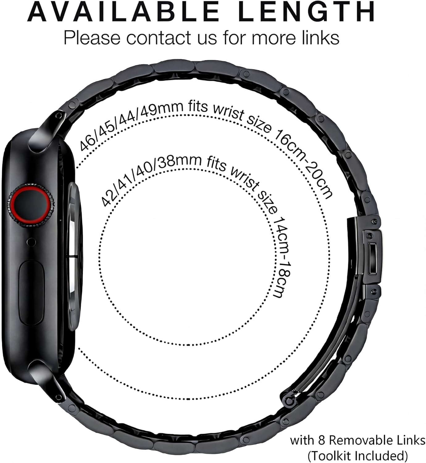 Thumbnail 2 de Hongxinzhan Edelstahl Armband Apple Watch 46mm
