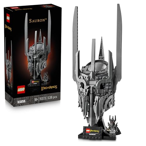 Detalle de LEGO Icons El Señor de los Anillos: Casco de Sauron - Kit de Maquetas para Adultos (11373)