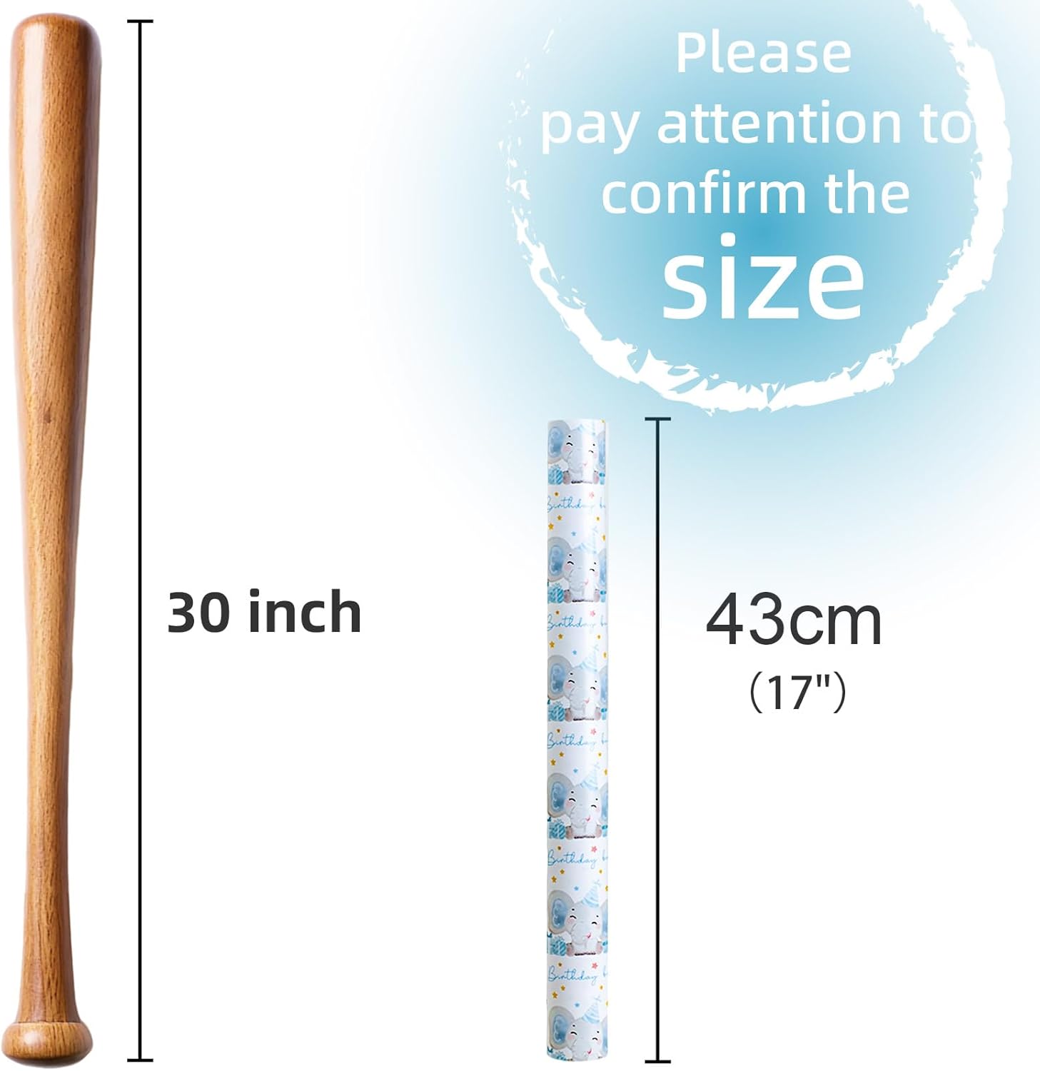 Thumbnail 3 de Wikadlik Geschenkpapierrolle „Baby Boy Blue Elephant Star“ – 43 cm x 10 m