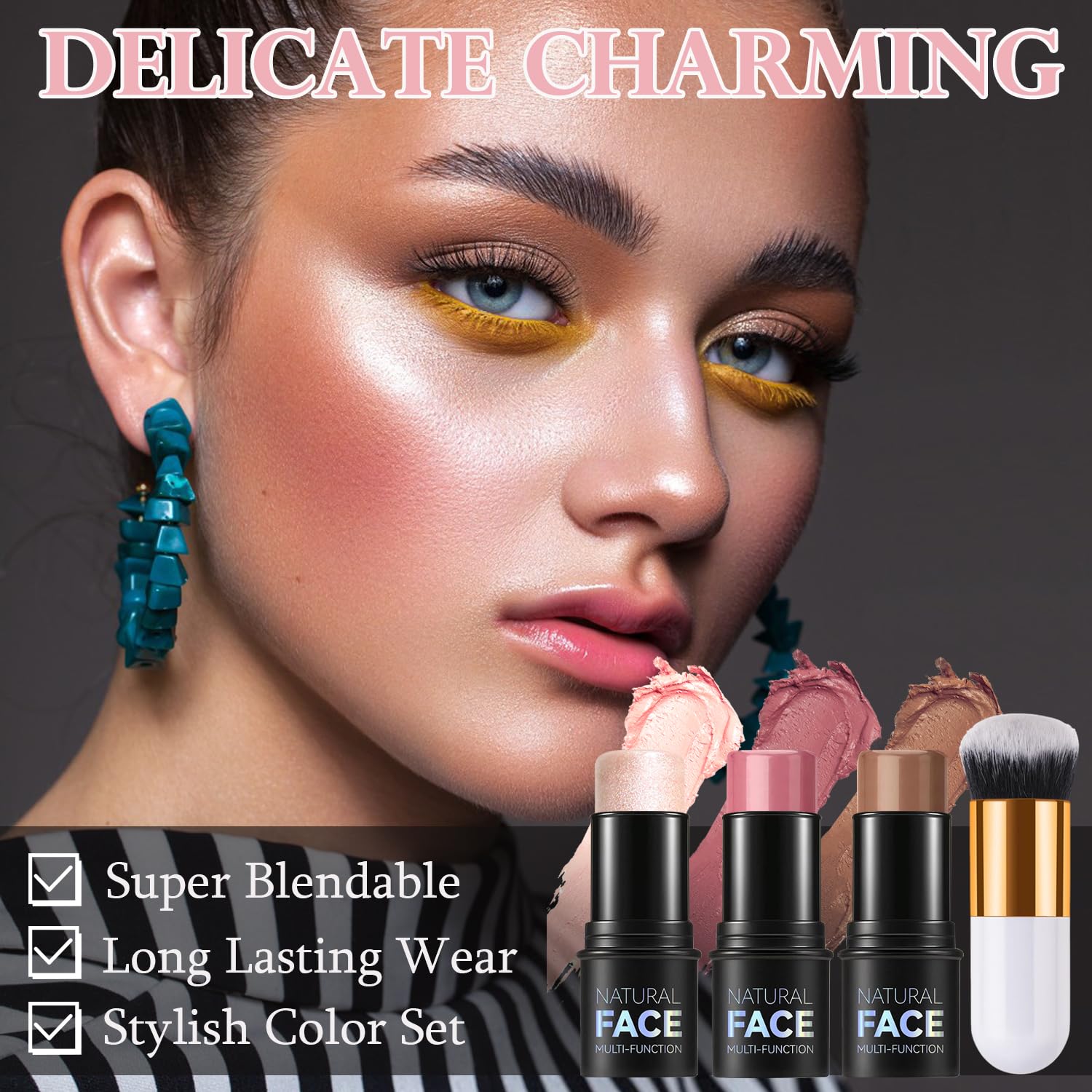 Detalle 2 de Contour Highlighter Blush Sticks Set 3er