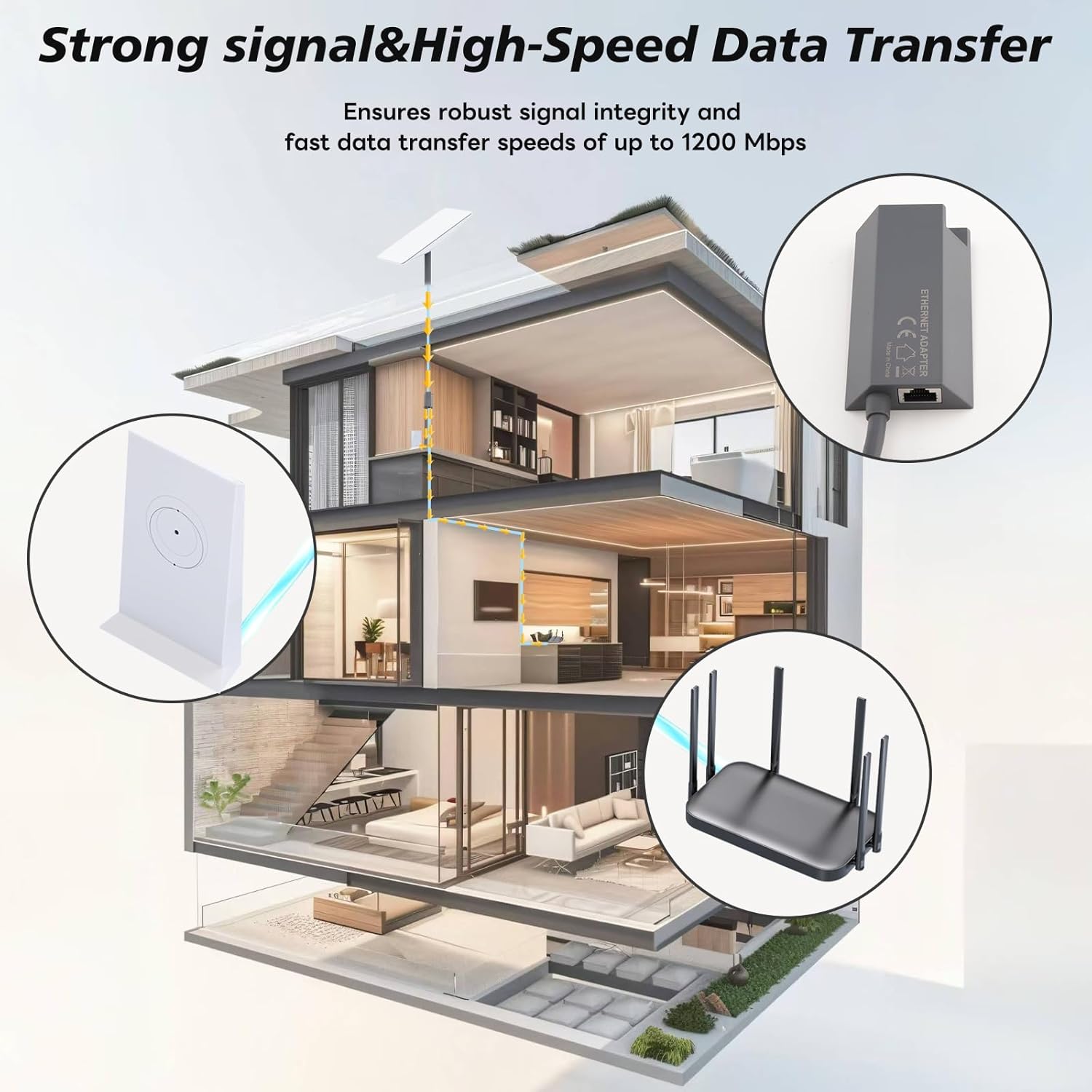 Thumbnail 4 de BOOBRIE Starlink Ethernet Adapter V2 1M for Starlink Gen 2 – 1Gbps Gigabit Wired Connection