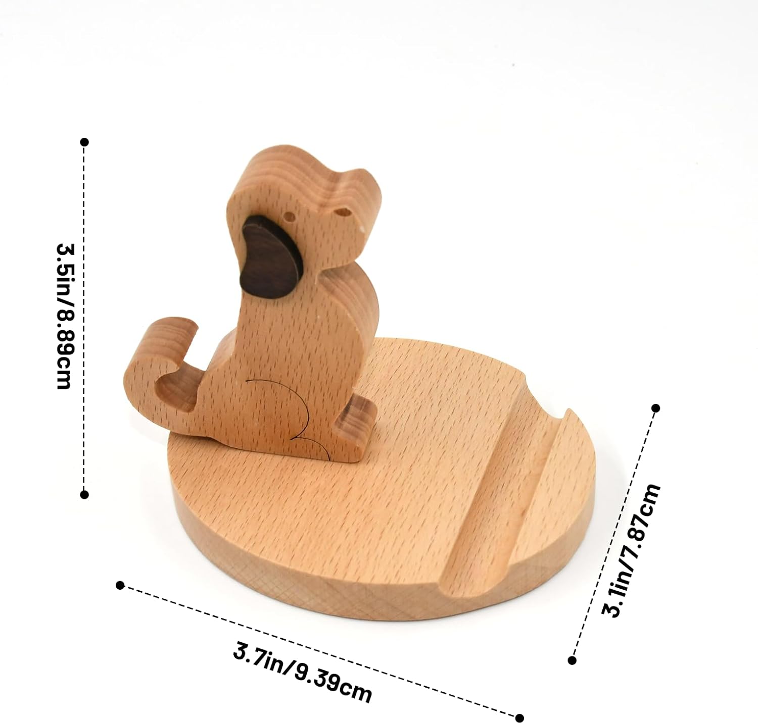 Thumbnail 3 de IHONYI wooden phone stand for dog lovers