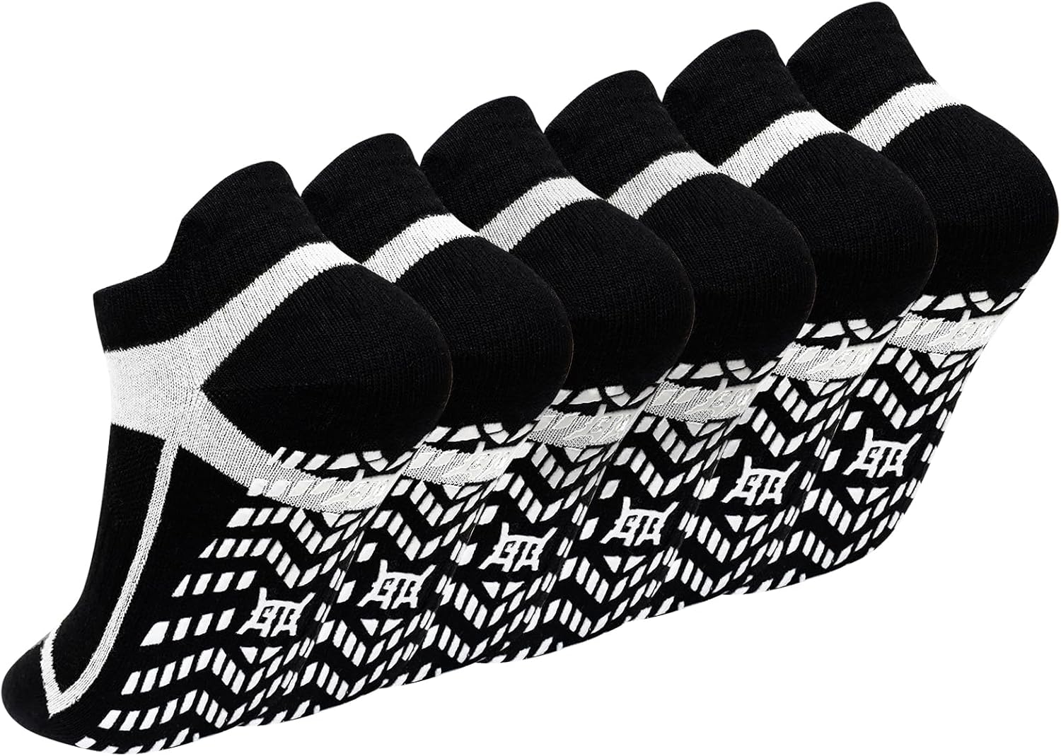 Detalle de ZAKASA lot de 3 paires de chaussettes antidérapantes yoga & pilates pour homme (basses, sans couture)
