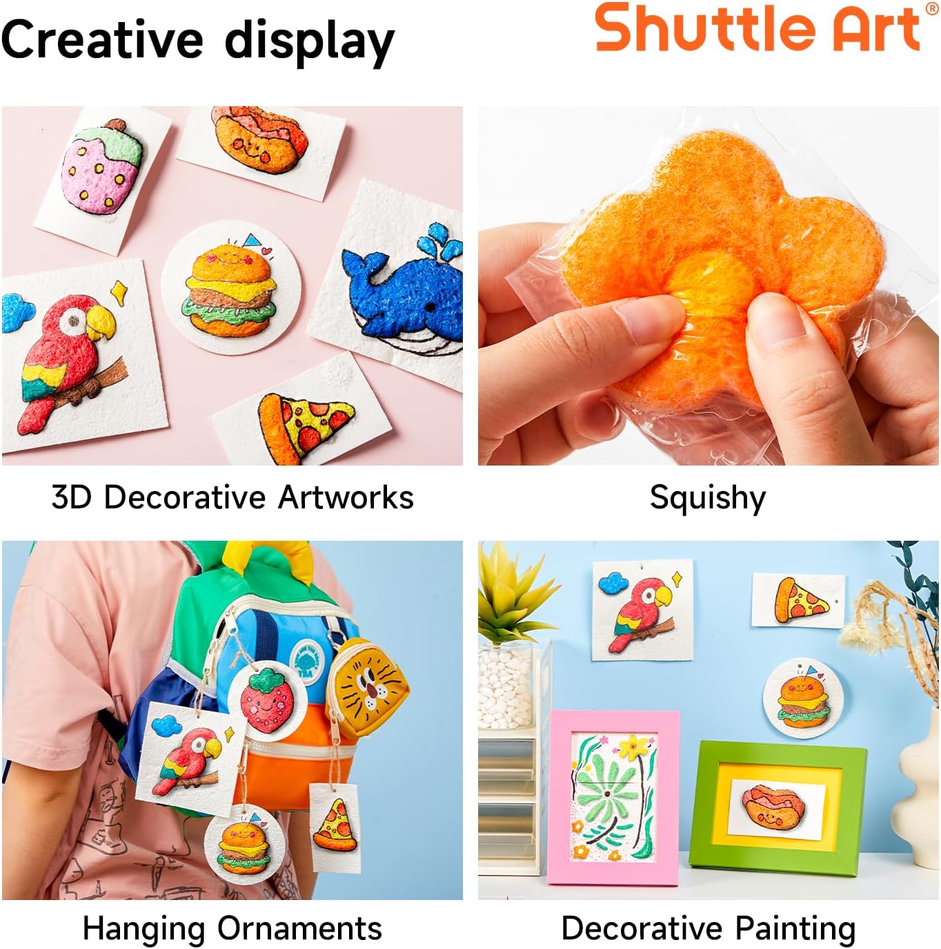 Thumbnail 4 de Shuttle Art Magic Puffy Paint Kit 66 pcs