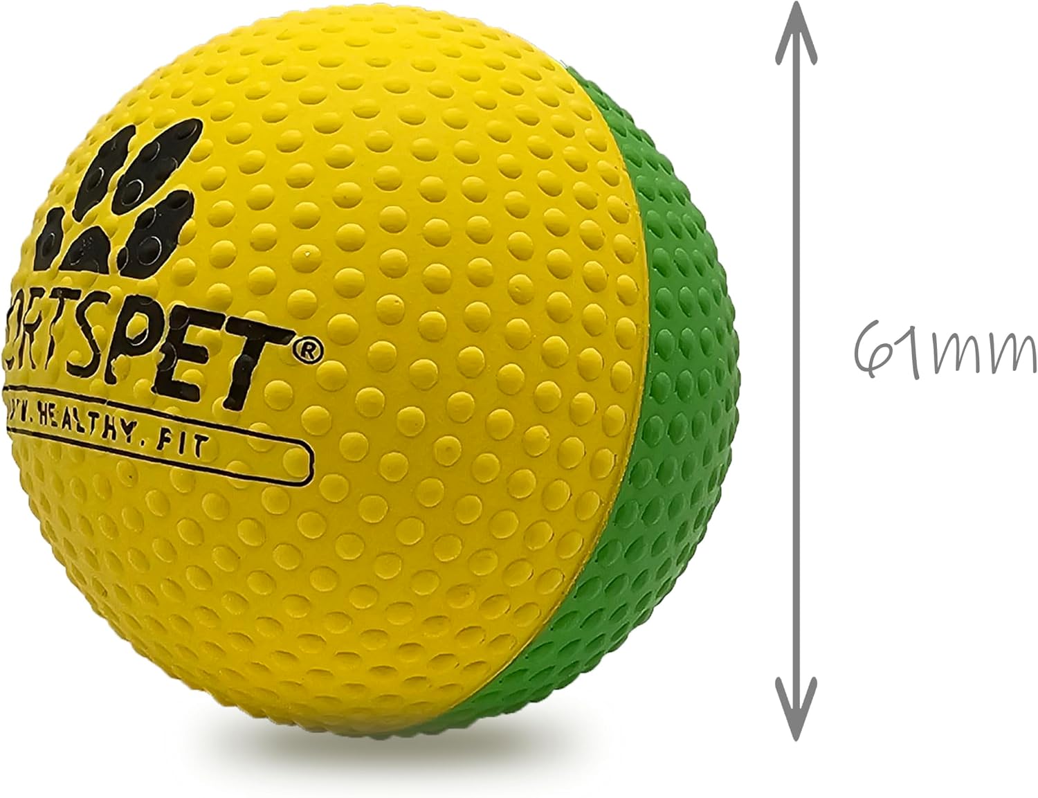 Detalle 2 de SPORTSPET High Bounce Natural Rubber Dog Balls (12 Pack, 61mm)
