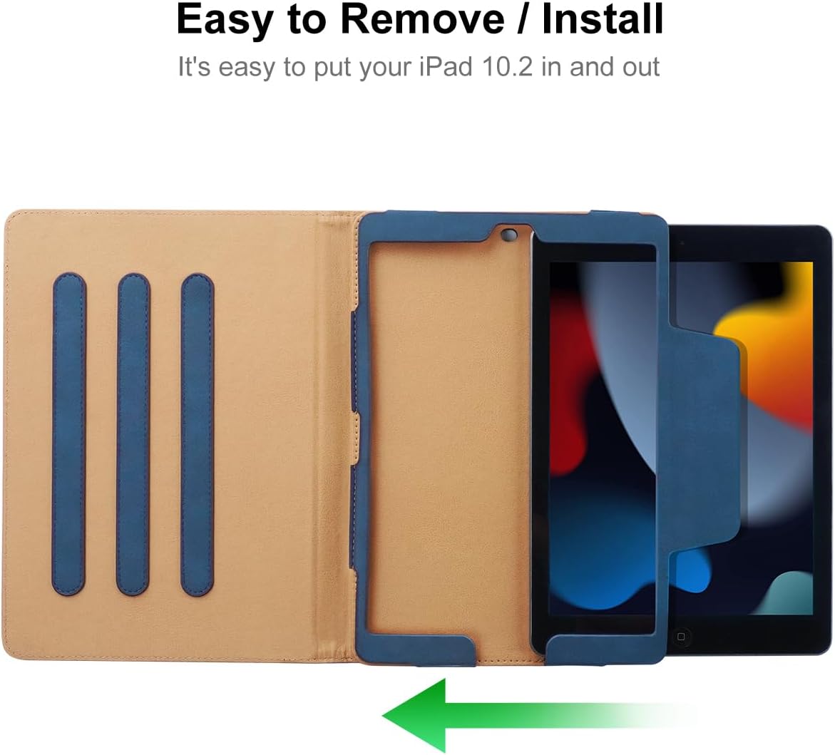 Thumbnail 6 de DAORANGE PU Leather Folio Case for iPad 9th/8th/7th Gen 10.2" (Navy)
