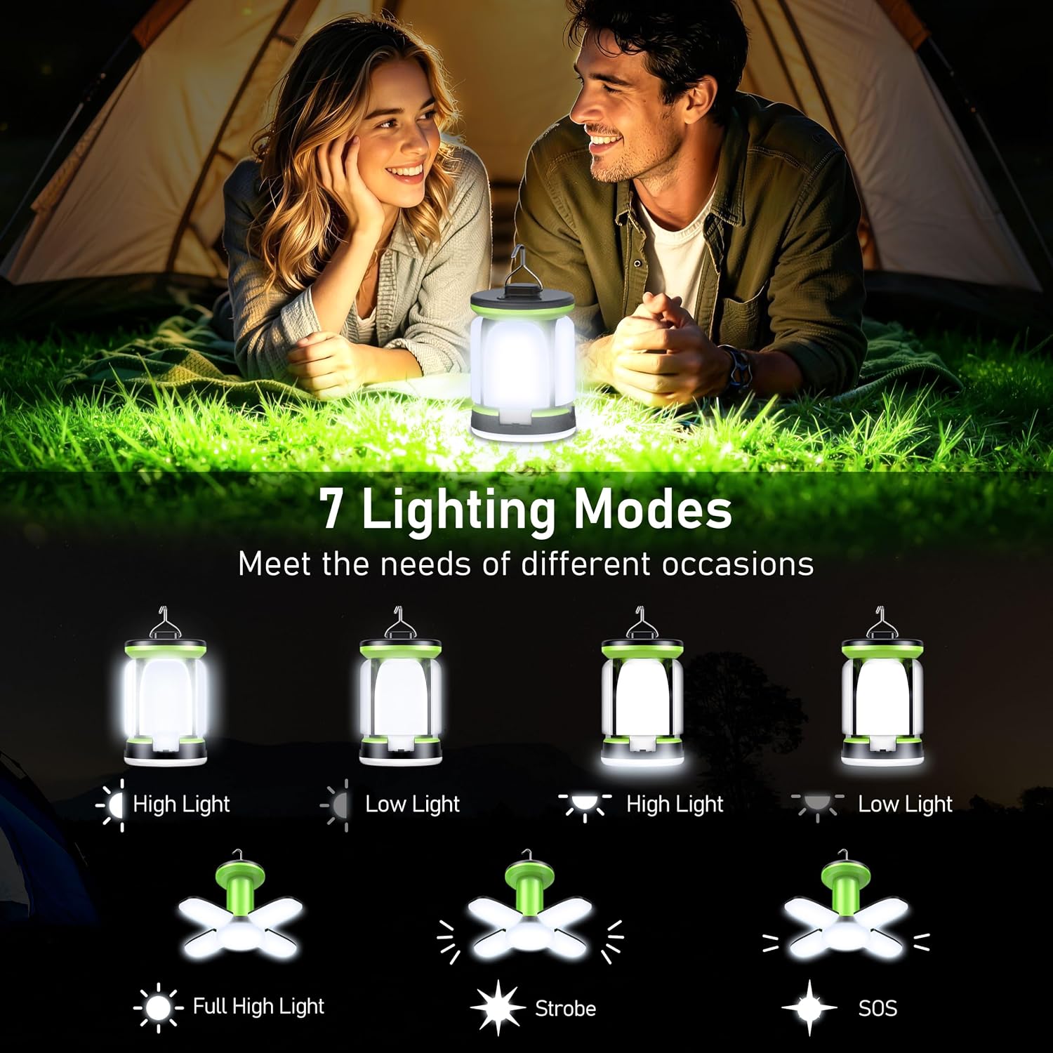 Detalle 2 de Blukar Lámpara Camping 360° 3600 mAh