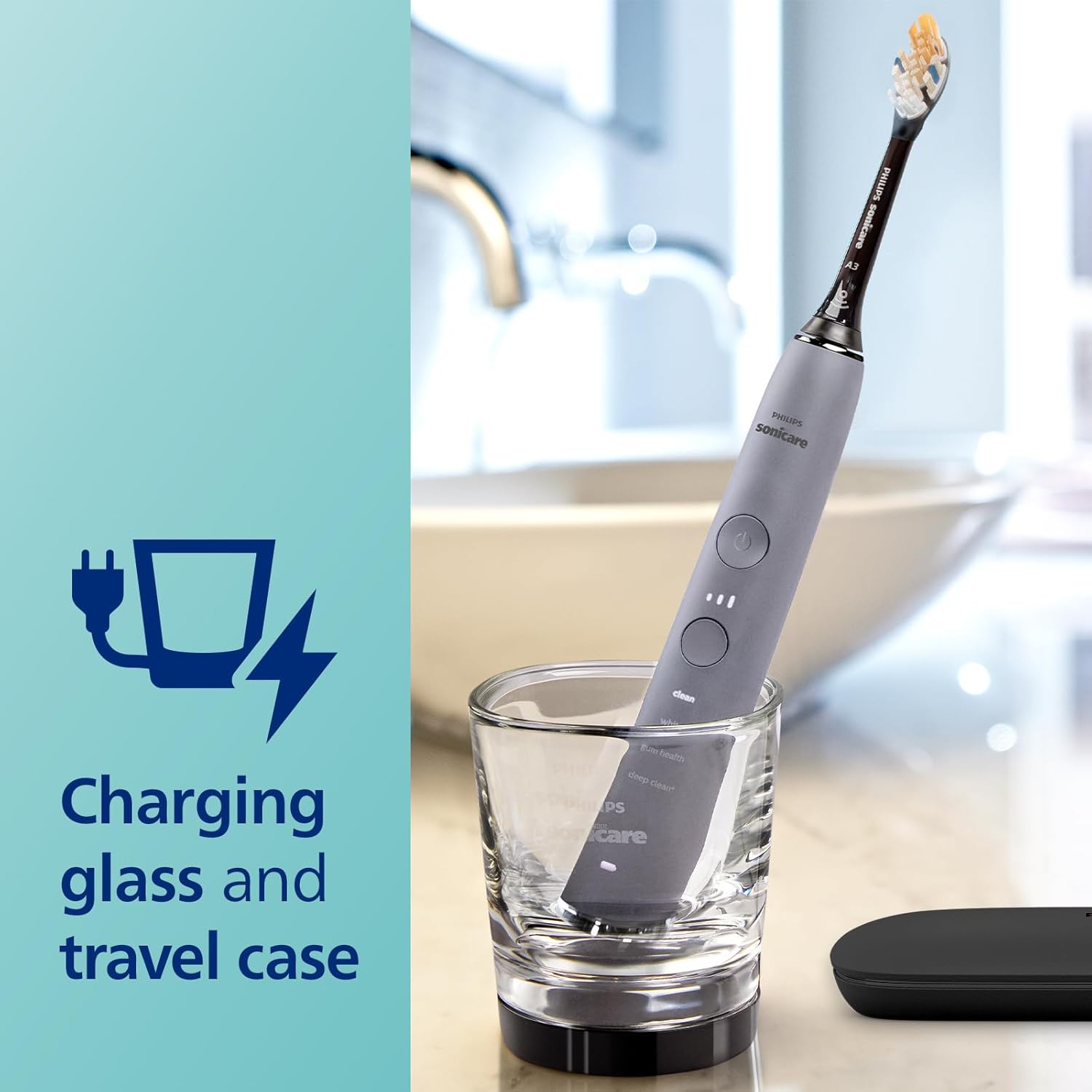 Thumbnail 6 de Philips Sonicare DiamondClean Smart 9300 Electric Toothbrush (HX9903/45) with App and Pressure Sensor
