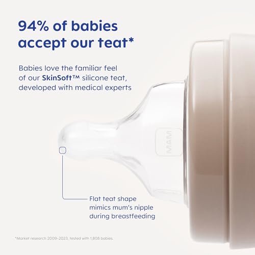 Detalle de MAM Easy Start Anti-Colic Bottle Starter Set with 4 Bottles and 0-2 Month Soother