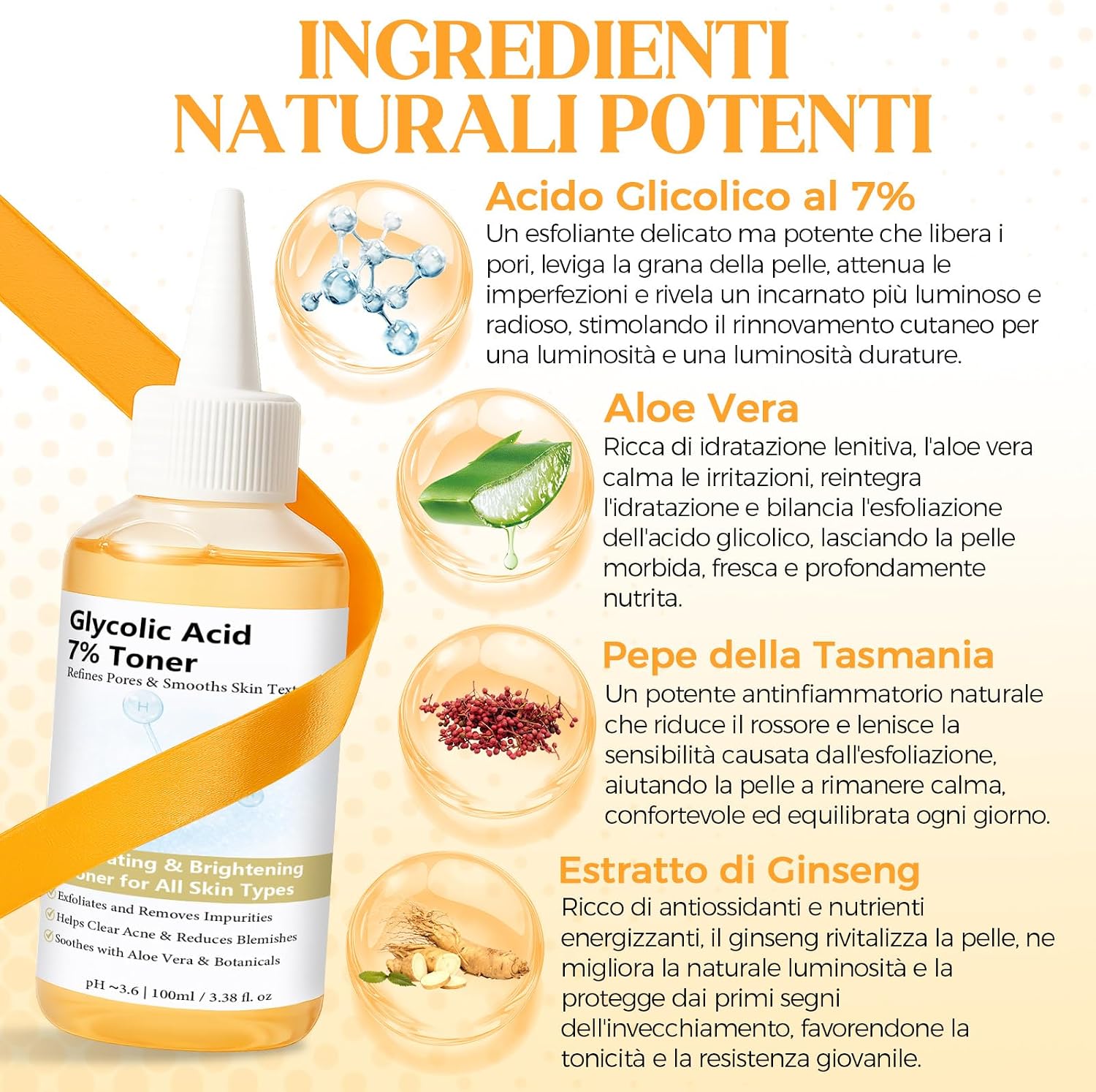 Detalle 2 de Acido Glicolico 7% Tonico Viso 100ml