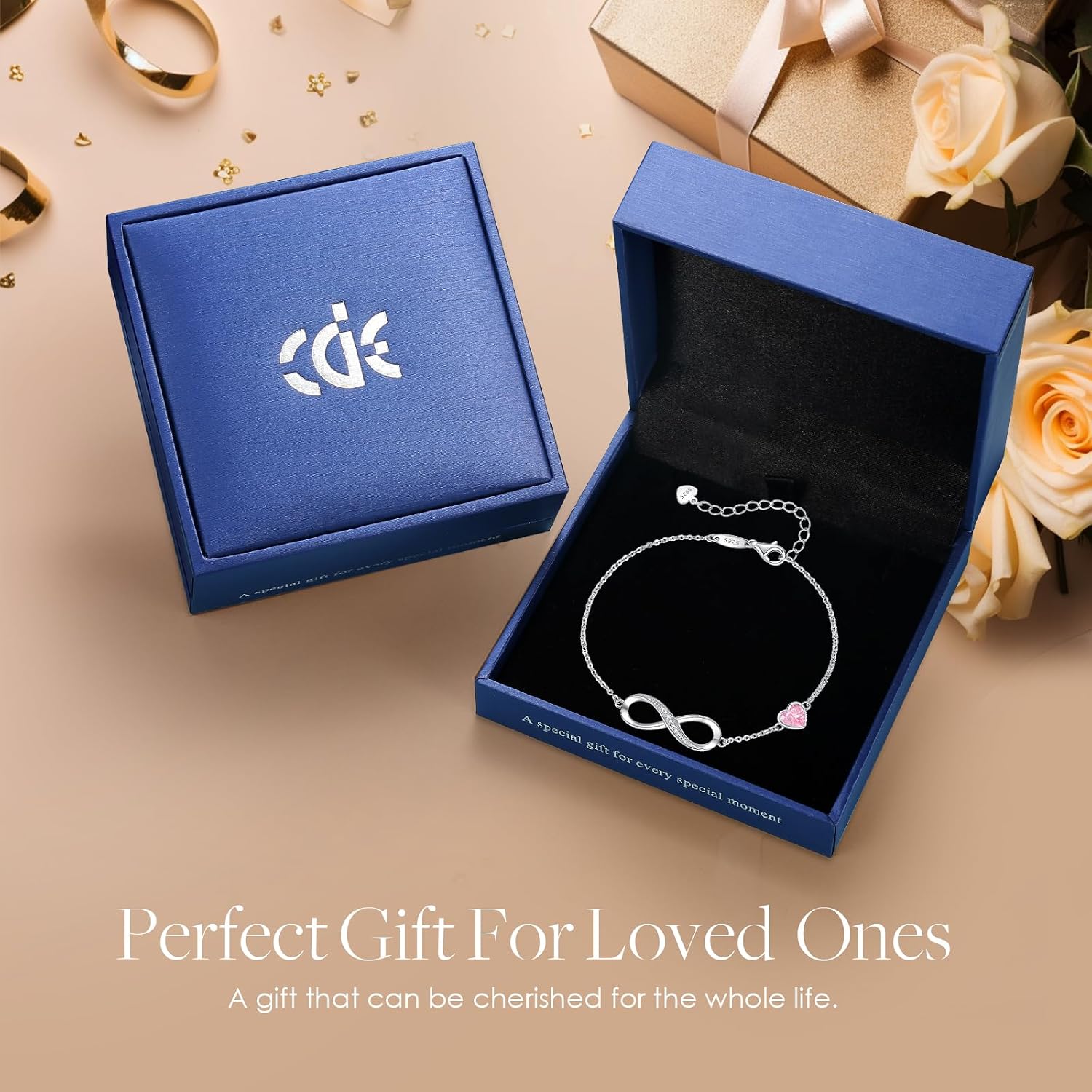 Thumbnail 5 de CDE Infinity Heart Birthstone Bracelet 925 Silver