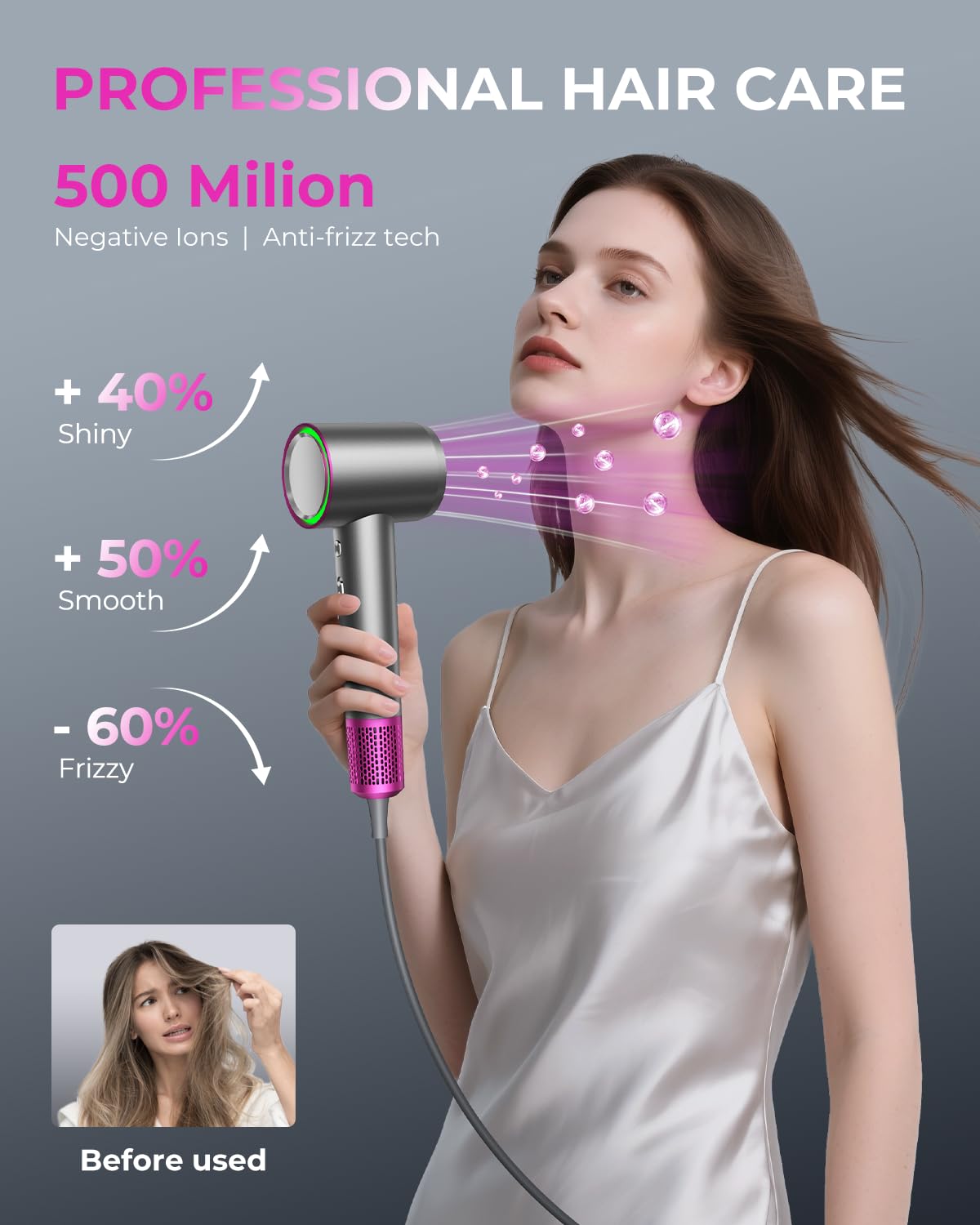 Detalle de SHRATE Professional High Speed Hair Dryer 160000 RPM ๐โ
