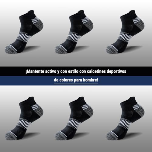 Thumbnail 6 de Niorasen Calcetines Deportivos Hombre, 6 Pares – Cortos y Acolchados