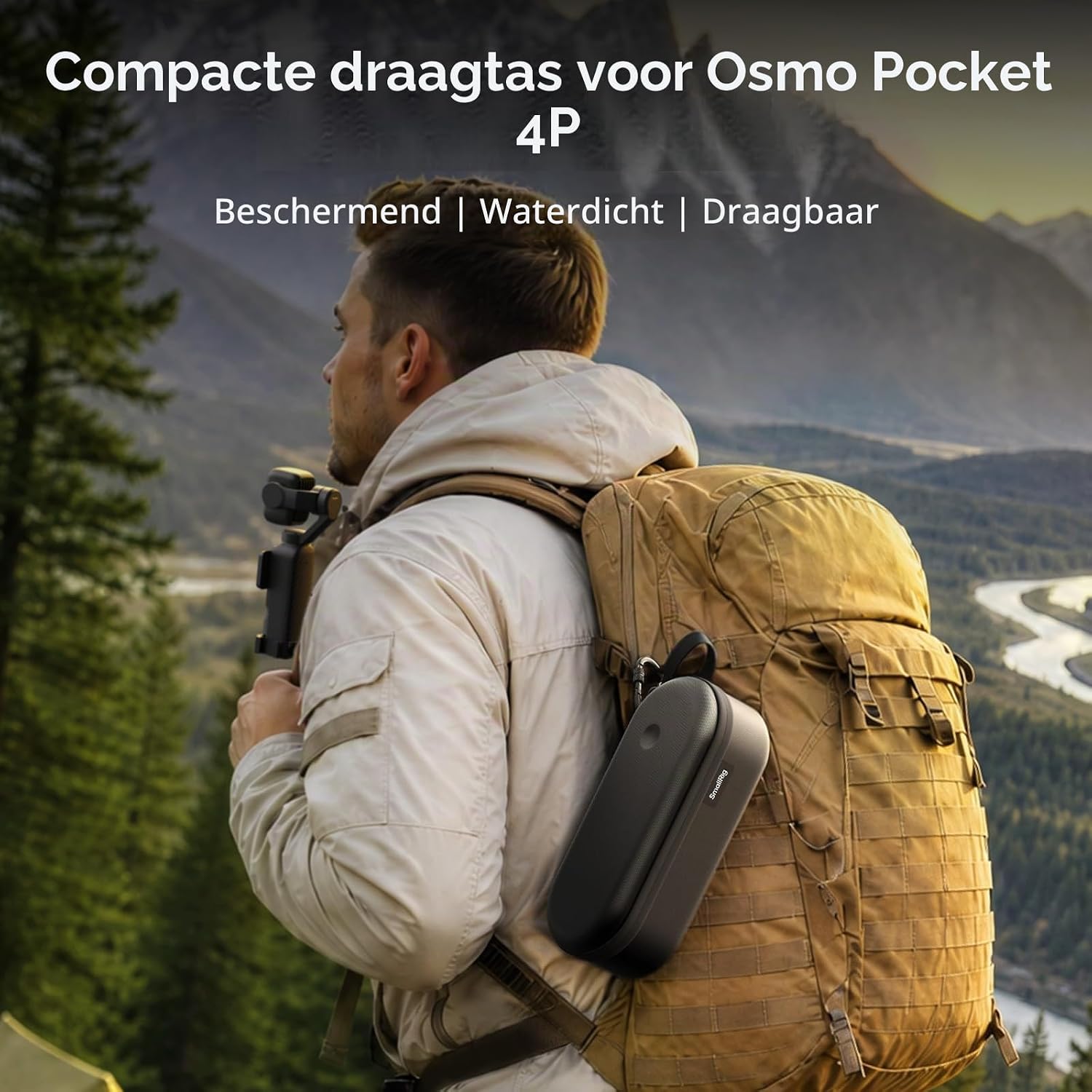Thumbnail 1 de SMALLRIG 6642 opbergtas voor DJI Osmo Pocket 4P, waterdicht en met vakken