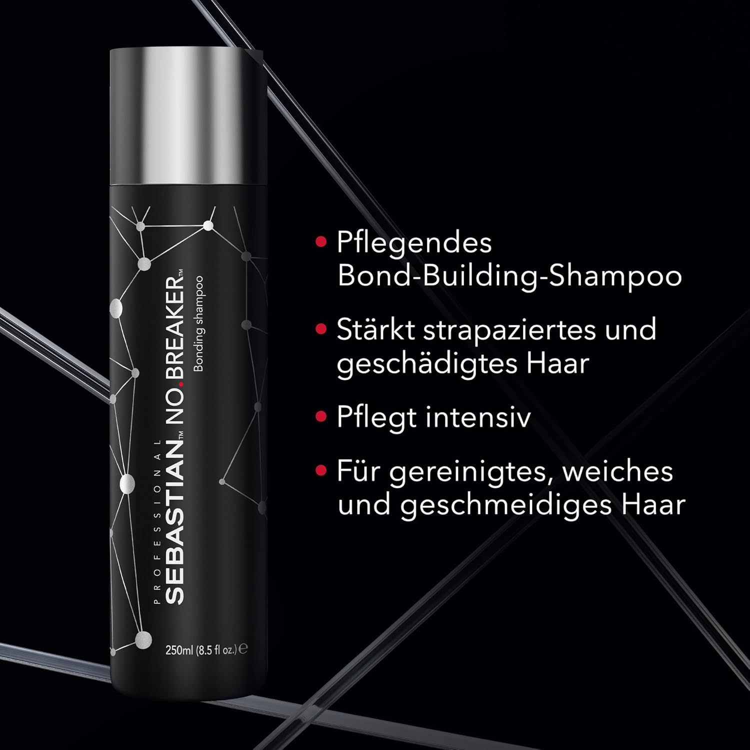 Detalle de SEBASTIAN Professional NO.BREAKER Bonding & Styling: Reparierender Shampoo für trockenes, strapaziertes Haar