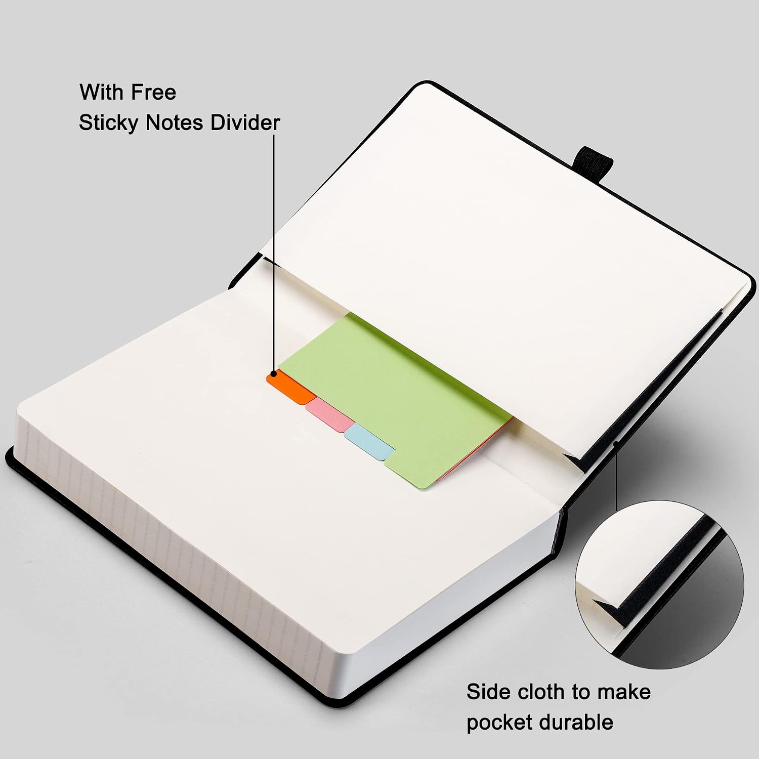 Detalle 2 de RETTACY Notebook A5: Lined Journal with 320 Pages and Faux Leather Hardcover