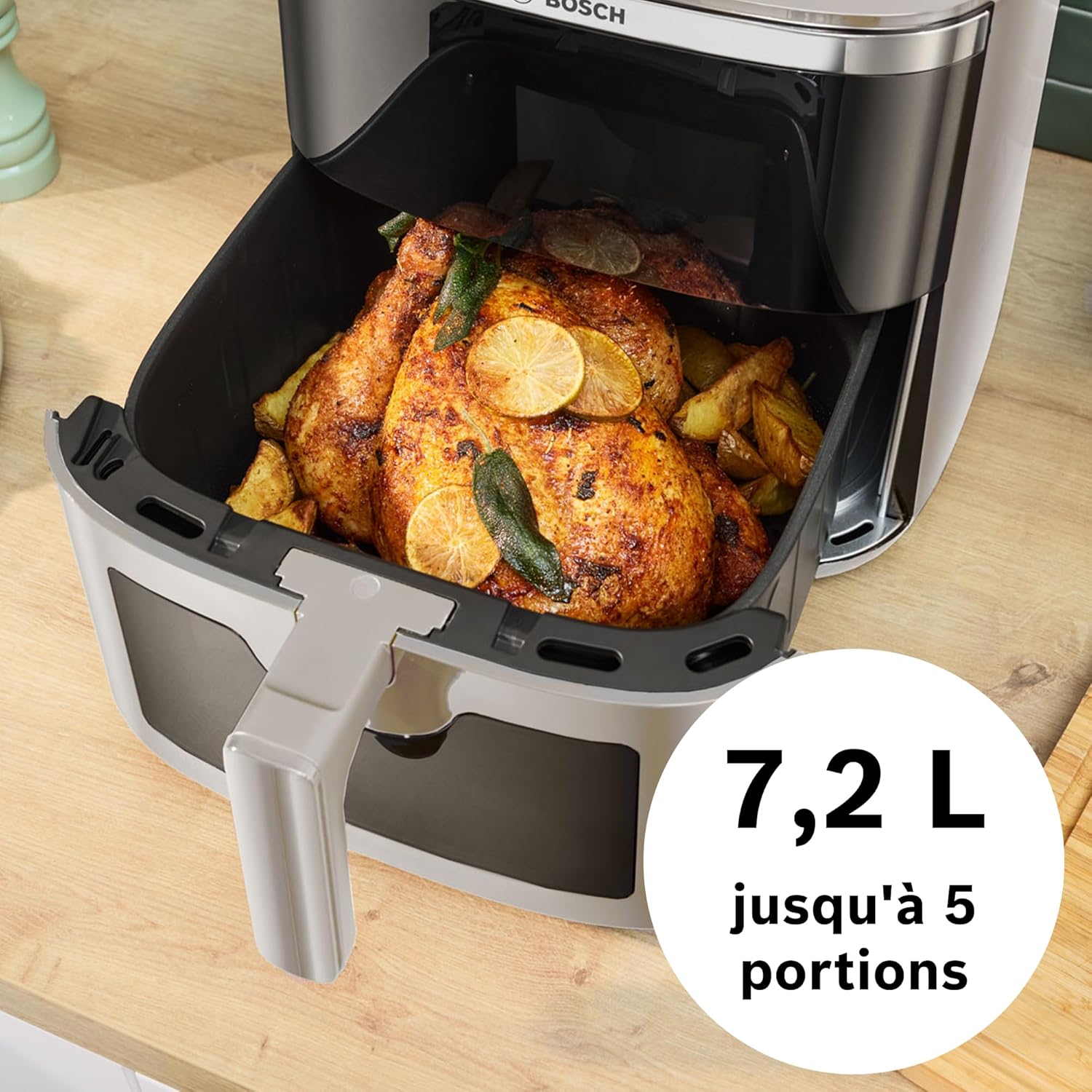 Thumbnail 2 de Friteuse à air Bosch Série 6 XXL MAF671C0 – 7,2 L, cuisson éclairée, beige satin