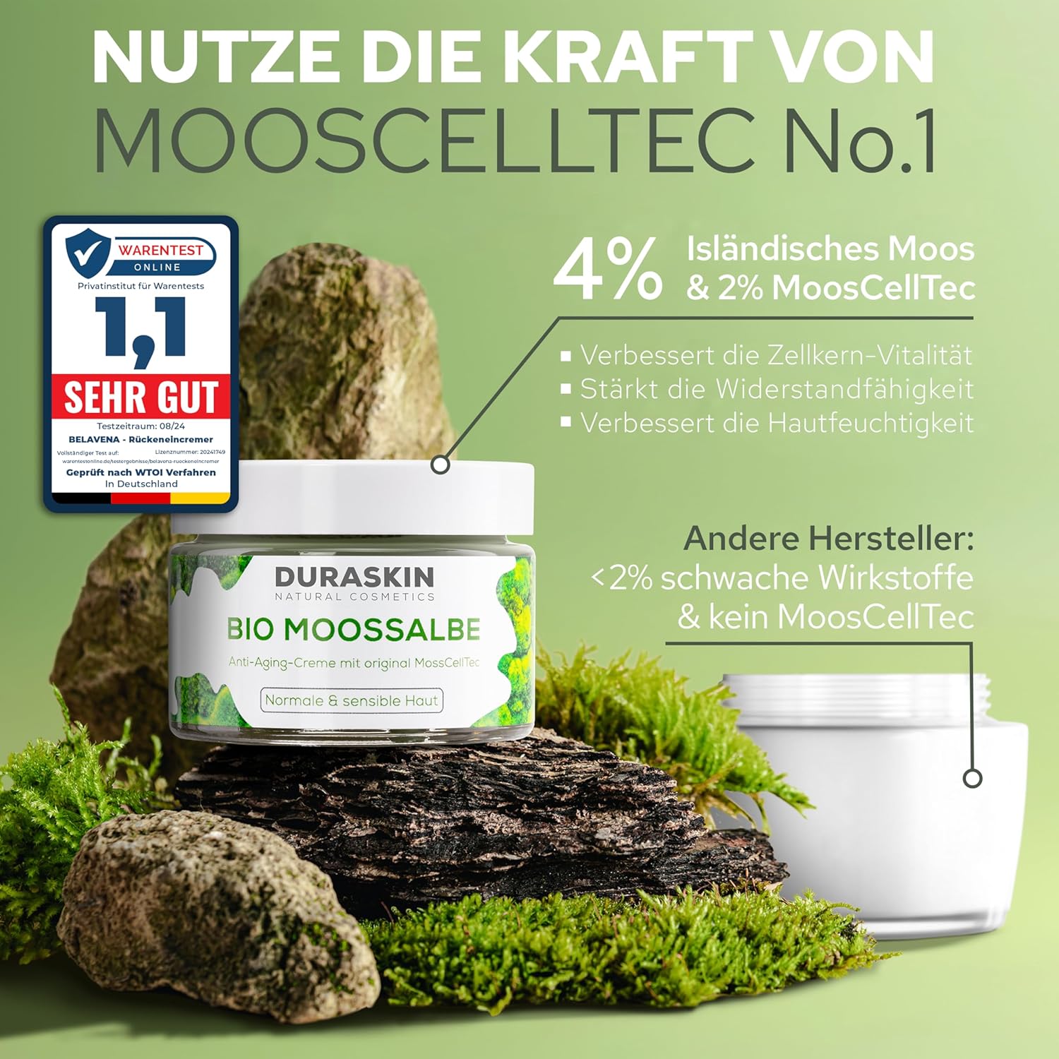 Detalle 2 de Duraskin BIO Moossalbe 30 ml Anti Aging